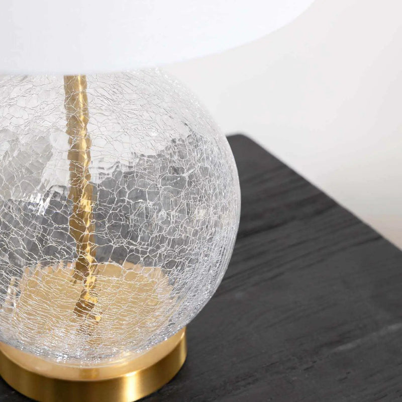 Ciel Contemporary Glass Textured Table Lamp by Boutique Rugs