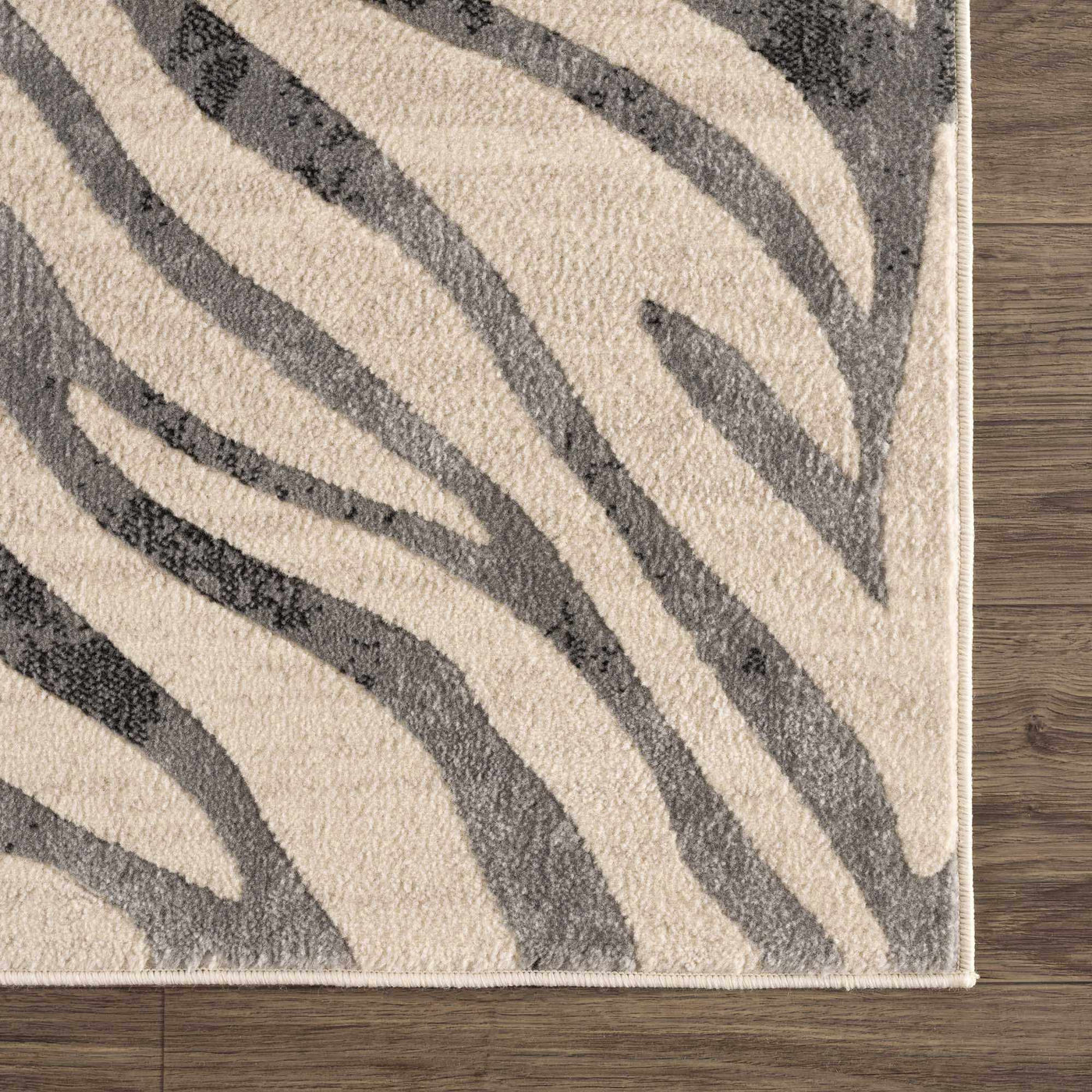 Gray Ecorse Zebra Print Area Rug by Boutique Rugs