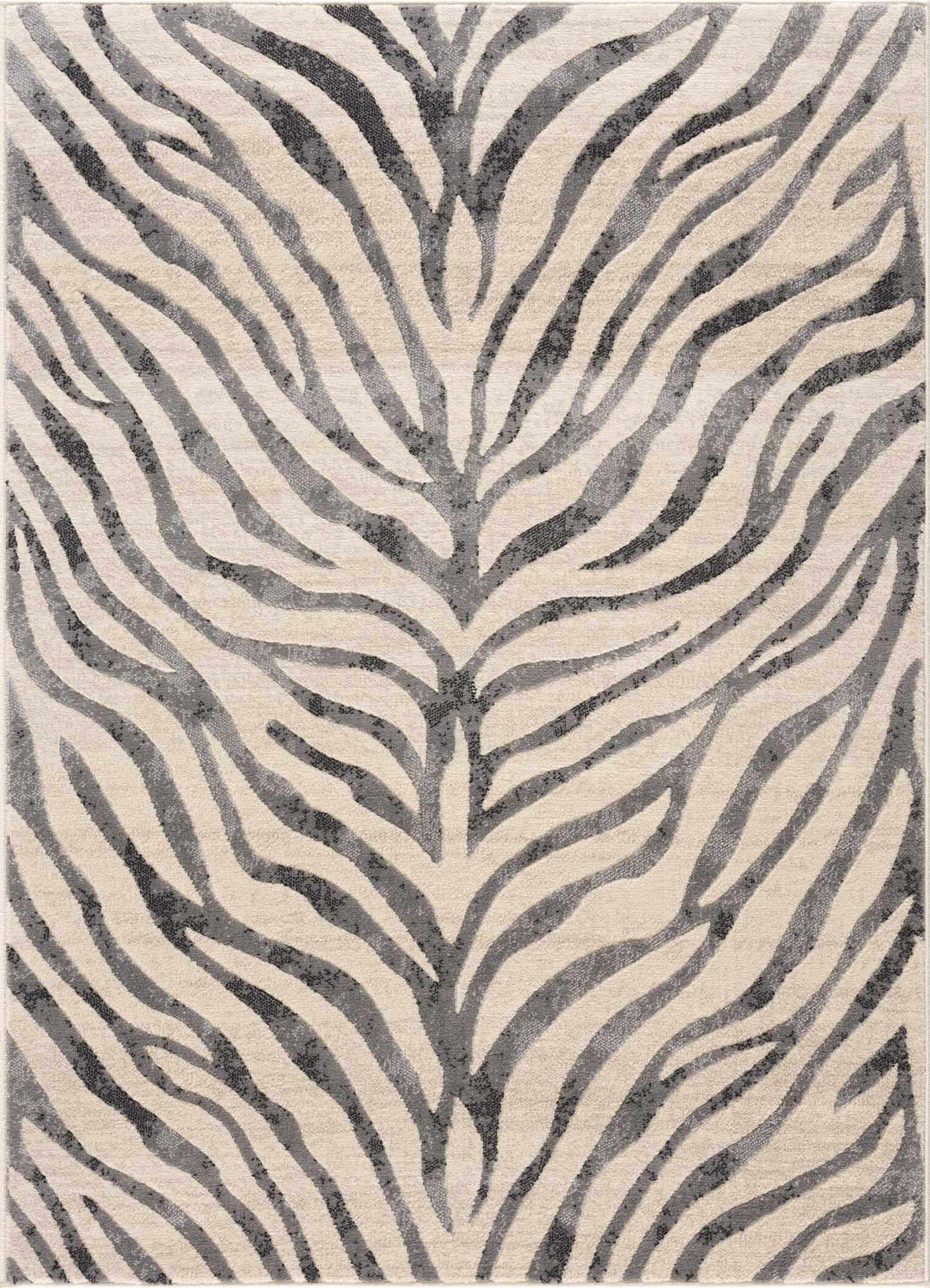 Gray Ecorse Zebra Print Area Rug by Boutique Rugs