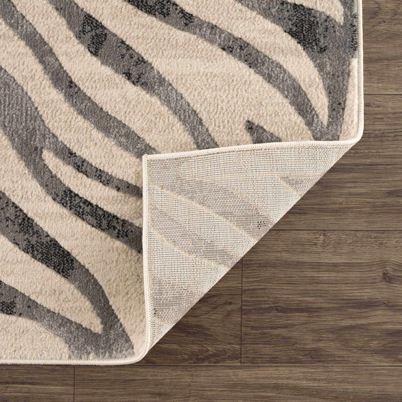 Gray Ecorse Zebra Print Area Rug by Boutique Rugs
