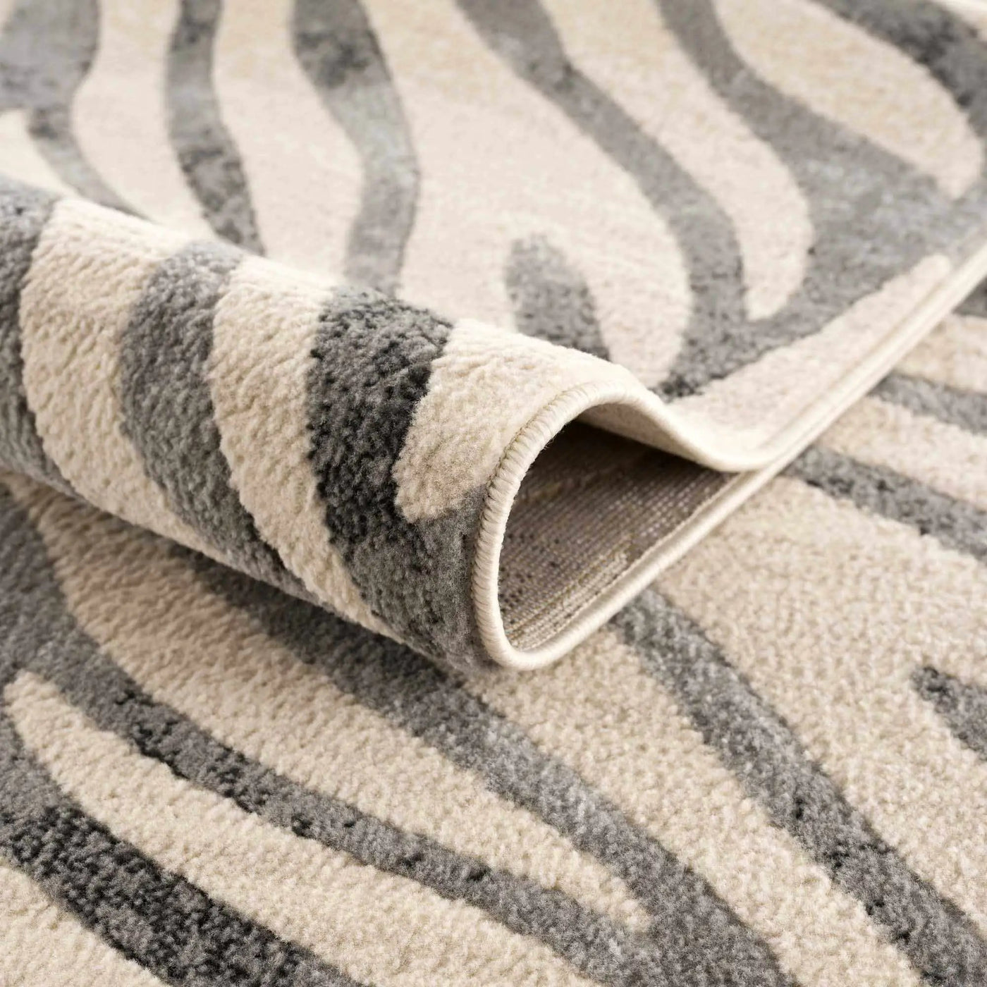 Gray Ecorse Zebra Print Area Rug by Boutique Rugs