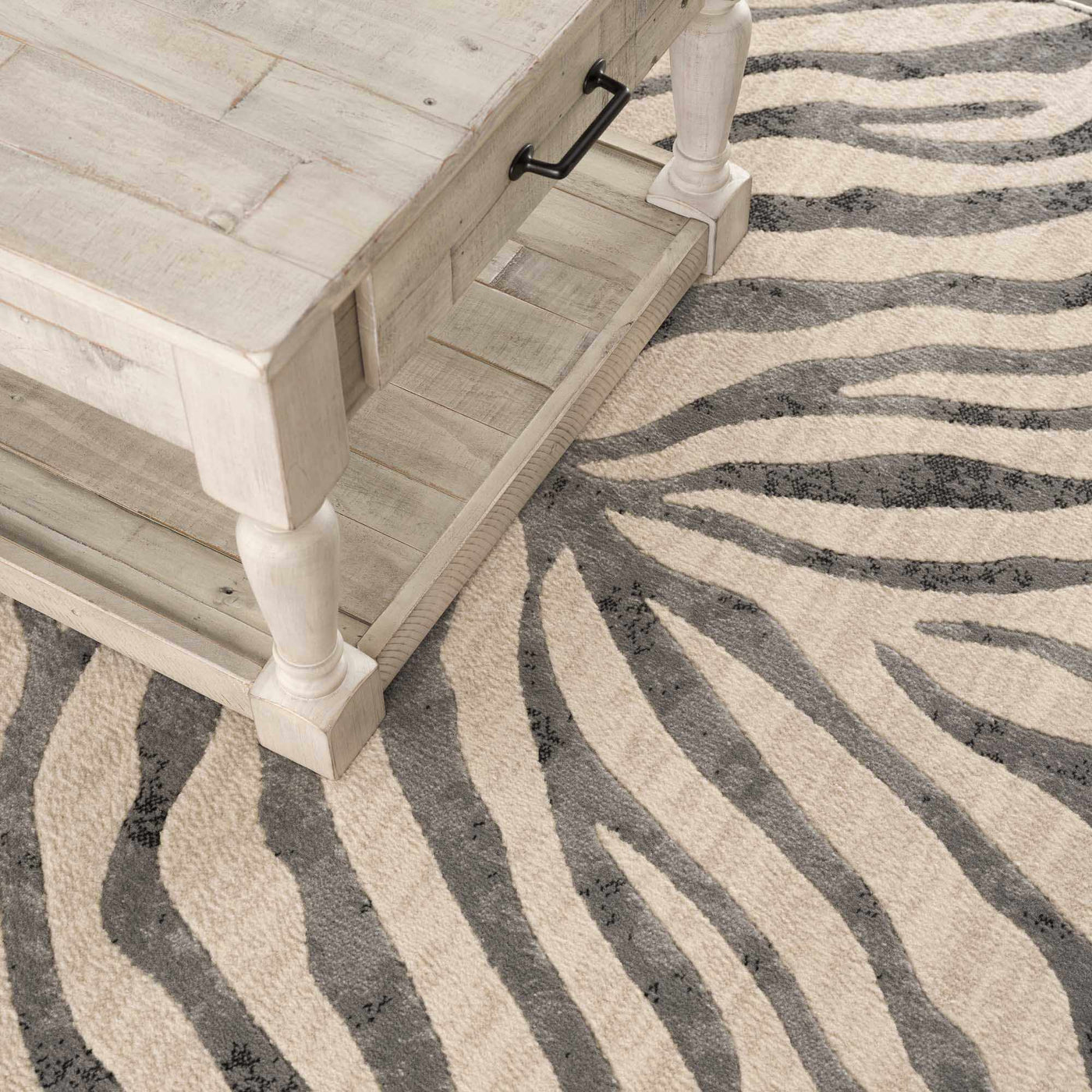 Gray Ecorse Zebra Print Area Rug by Boutique Rugs