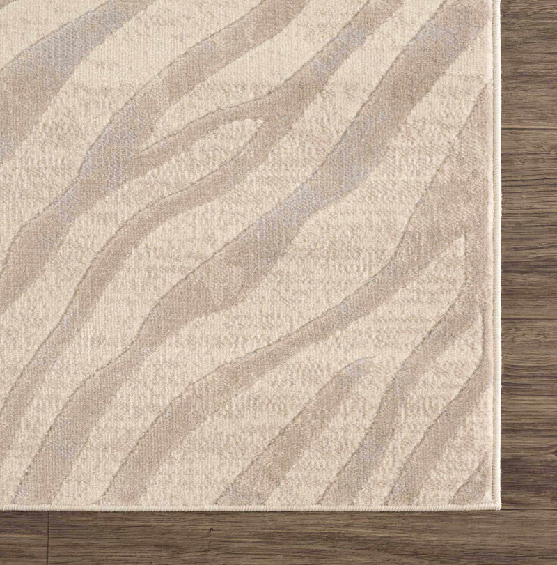 Beige Manteca Zebra Print Area Rug by Hauteloom