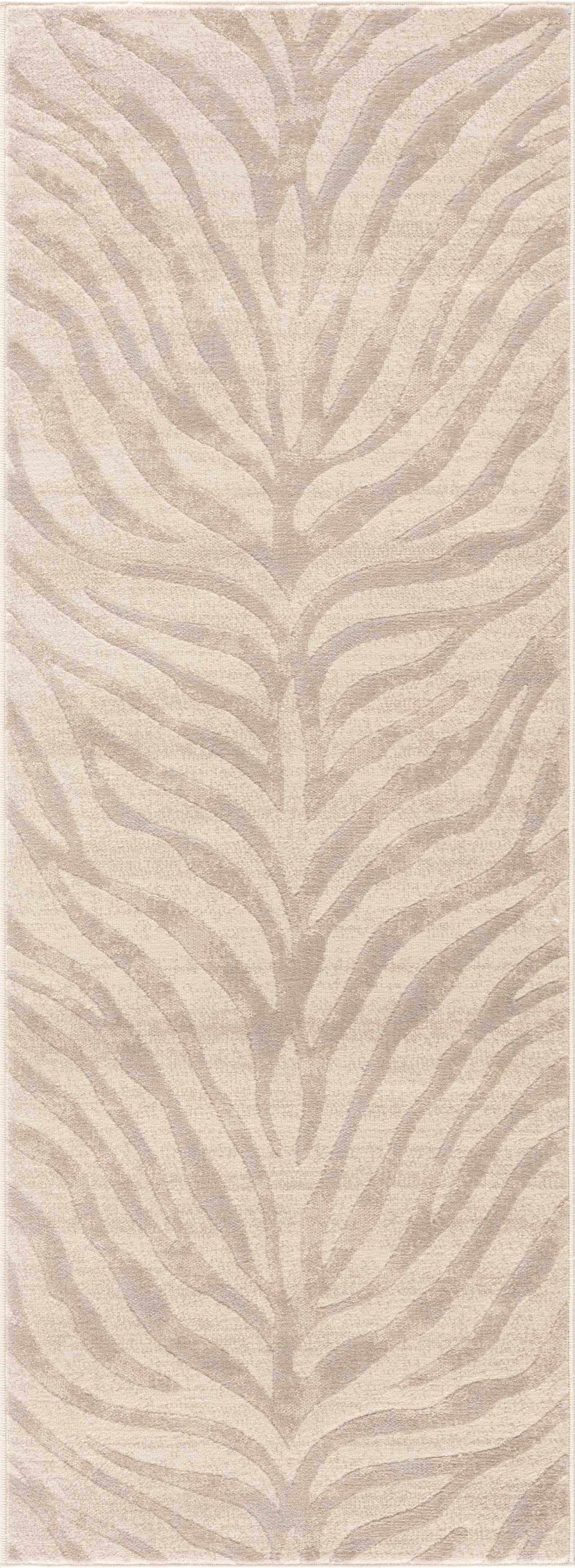 Beige Manteca Zebra Print Area Rug by Hauteloom