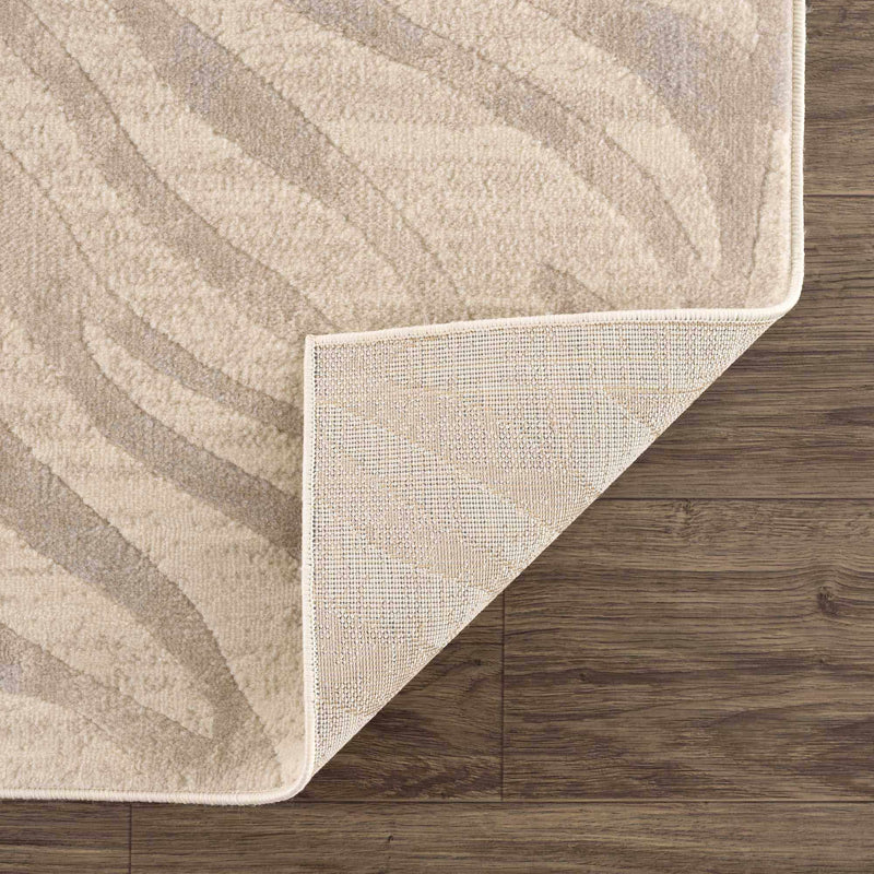 Beige Manteca Zebra Print Area Rug by Hauteloom