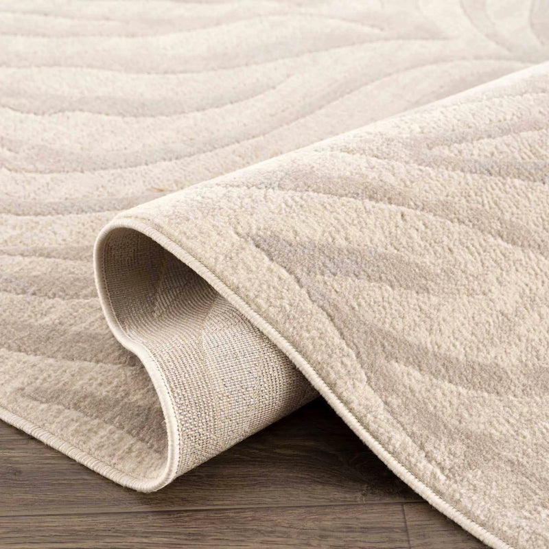 Beige Manteca Zebra Print Area Rug by Hauteloom
