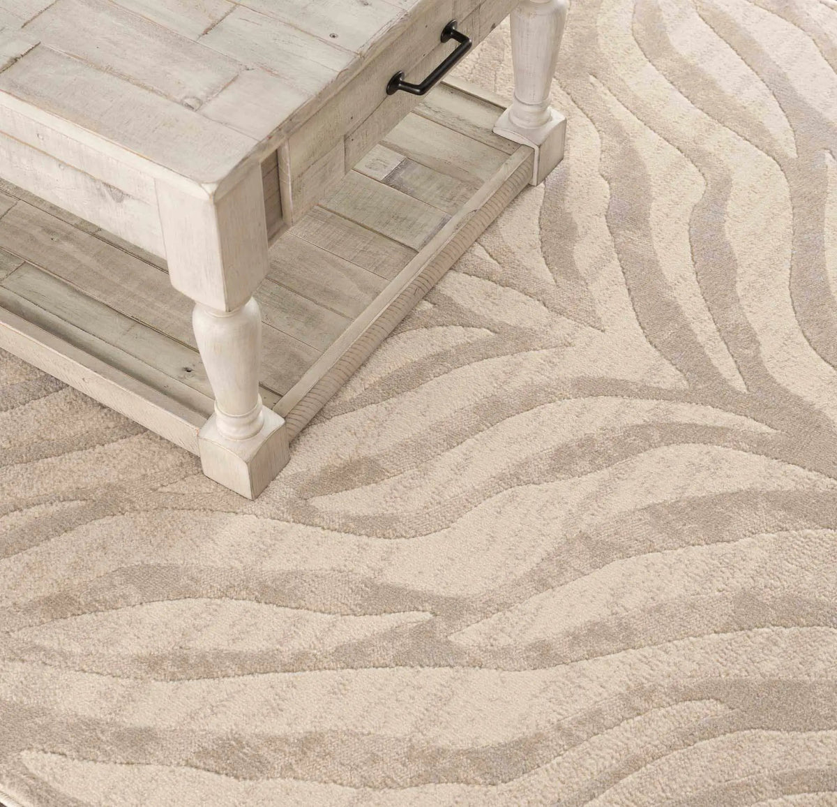 Beige Manteca Zebra Print Area Rug, photo 13 of 16