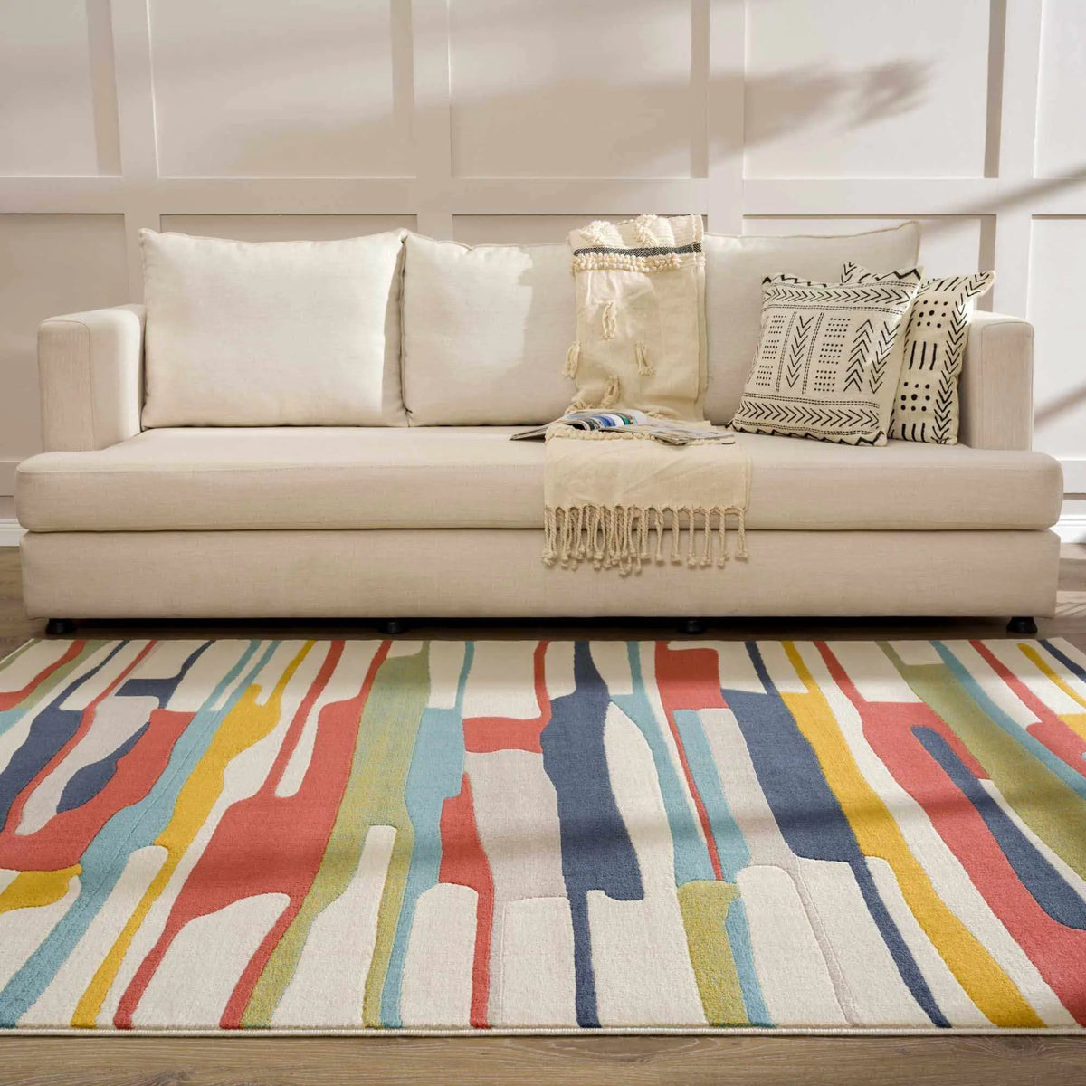 Southfields Colorful Modern Area Carpet, installed in a room 5