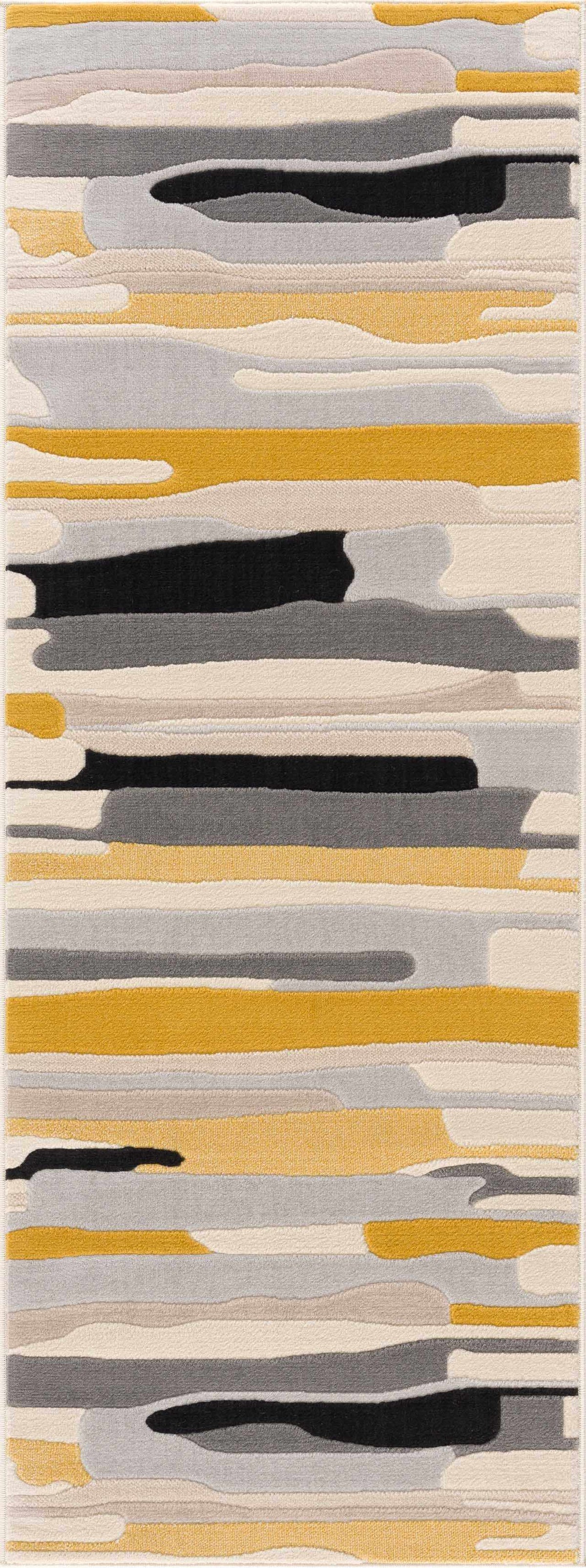Southfields Mustard Modern Rug, photo 12 of 17
