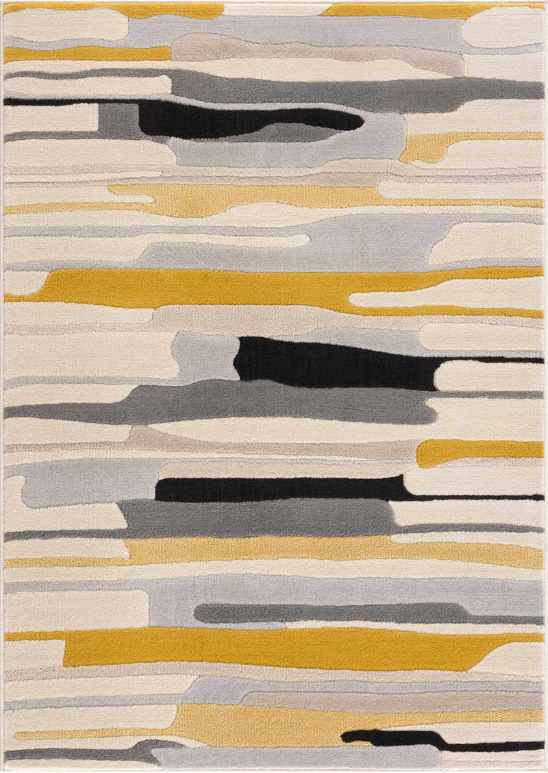 Southfields Mustard Modern Rug by Boutique Rugs