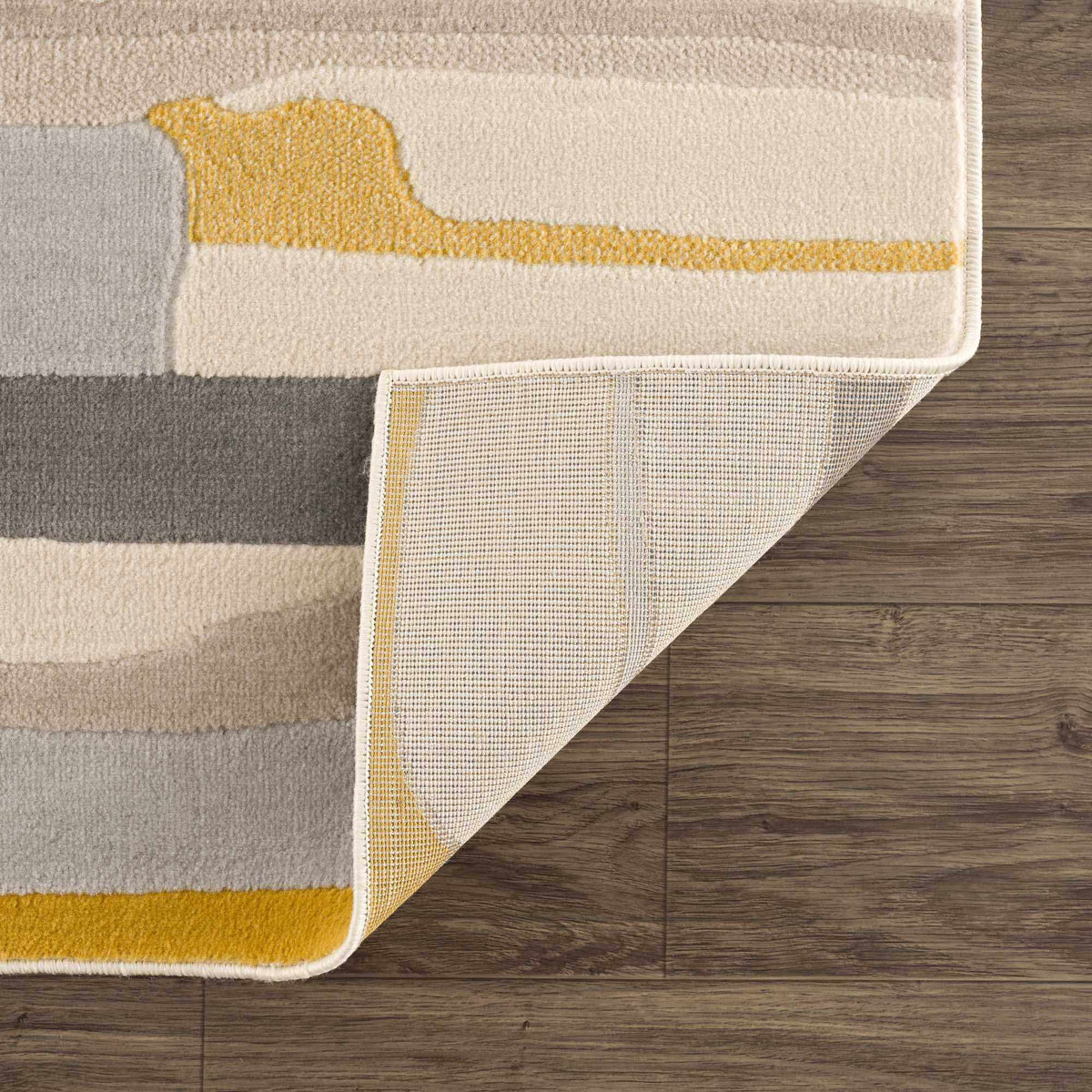 Southfields Mustard Modern Rug, photo 6 of 17
