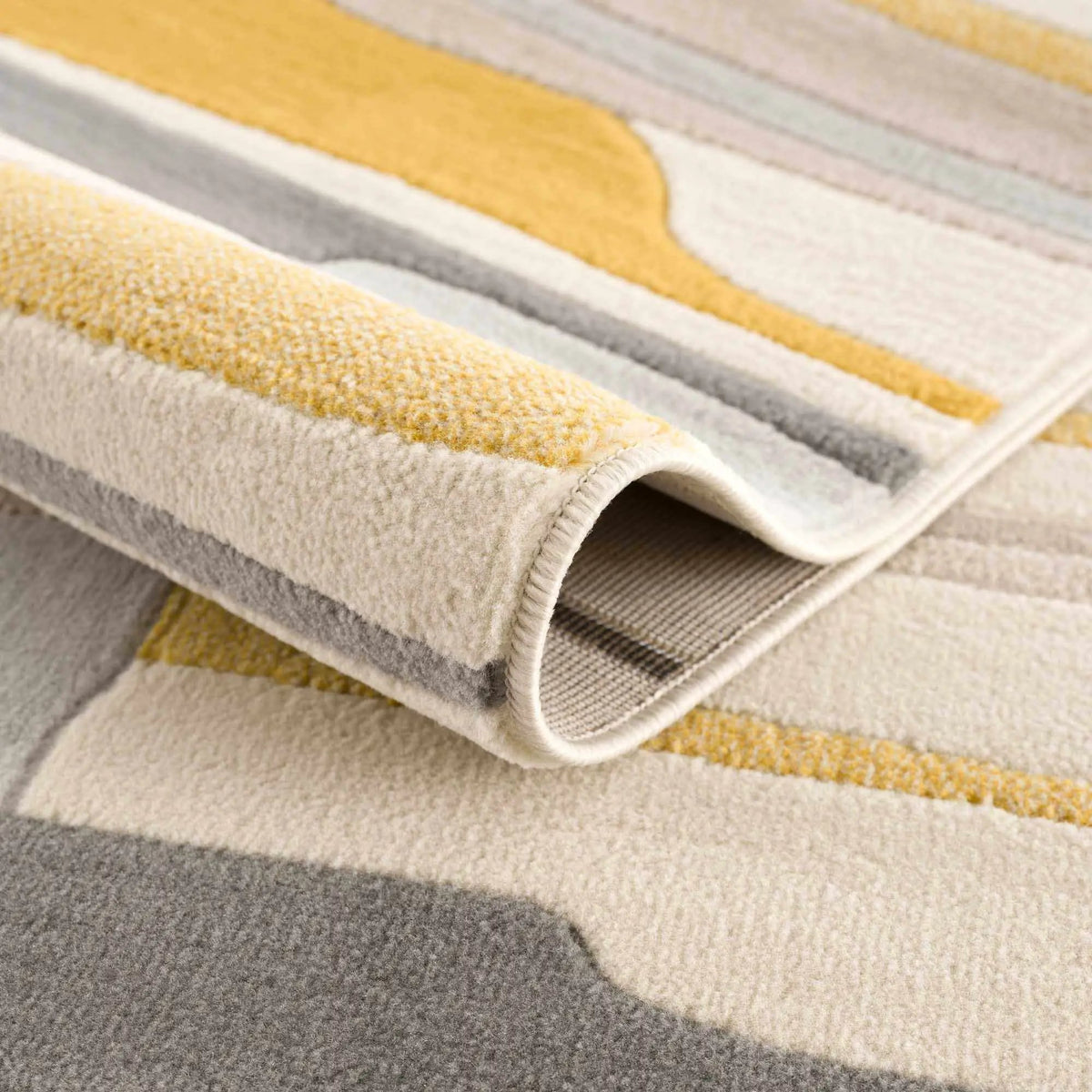 Southfields Mustard Modern Rug, photo 7 of 17