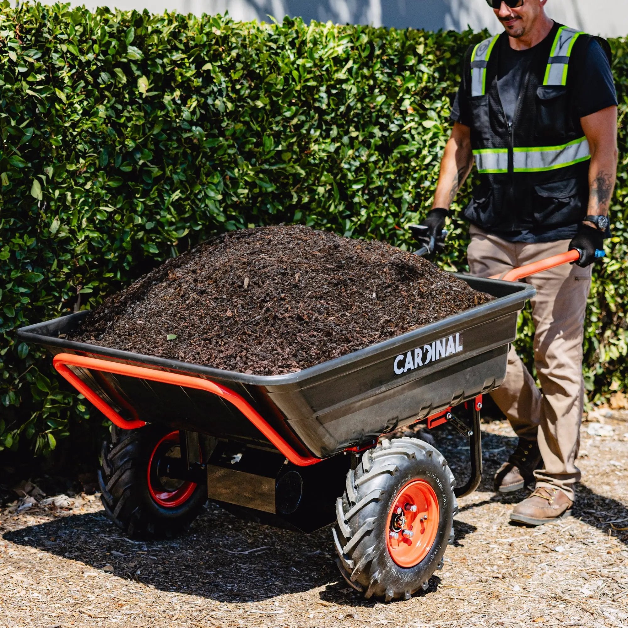 Heavy Duty Electric Utility Cart 40V Battery-Powered Wheelbarrow 660-lb. Bucket Capacity by Tomahawk Power