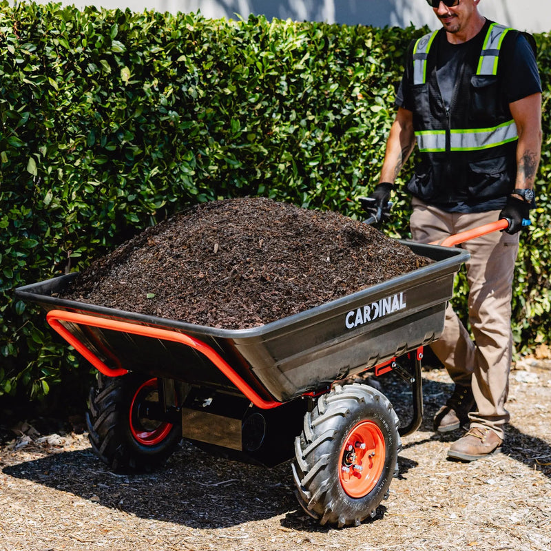 Heavy Duty Electric Utility Cart 40V Battery-Powered Wheelbarrow 660-lb. Bucket Capacity by Tomahawk Power