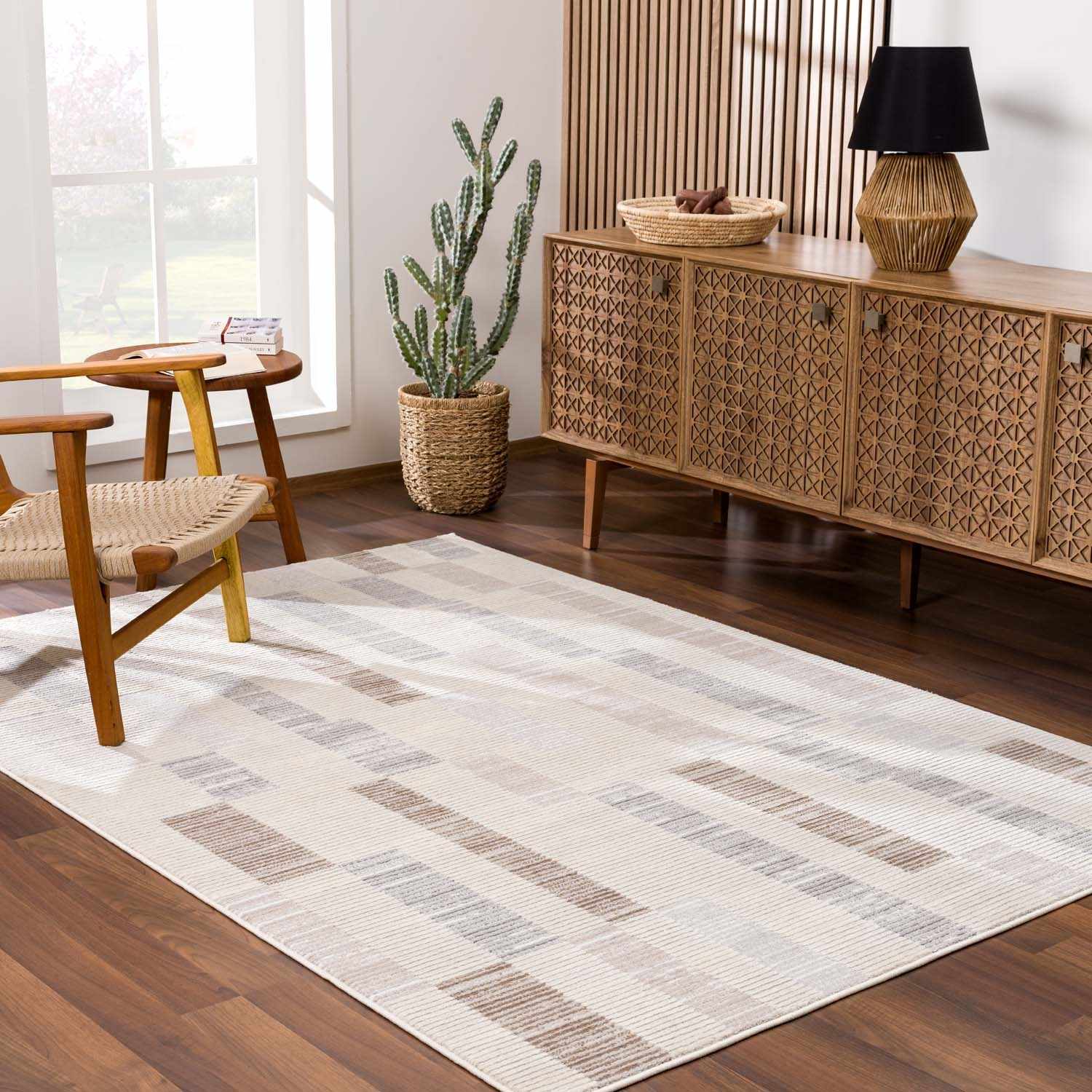 Chouko Broken-Striped Area Rug by Boutique Rugs