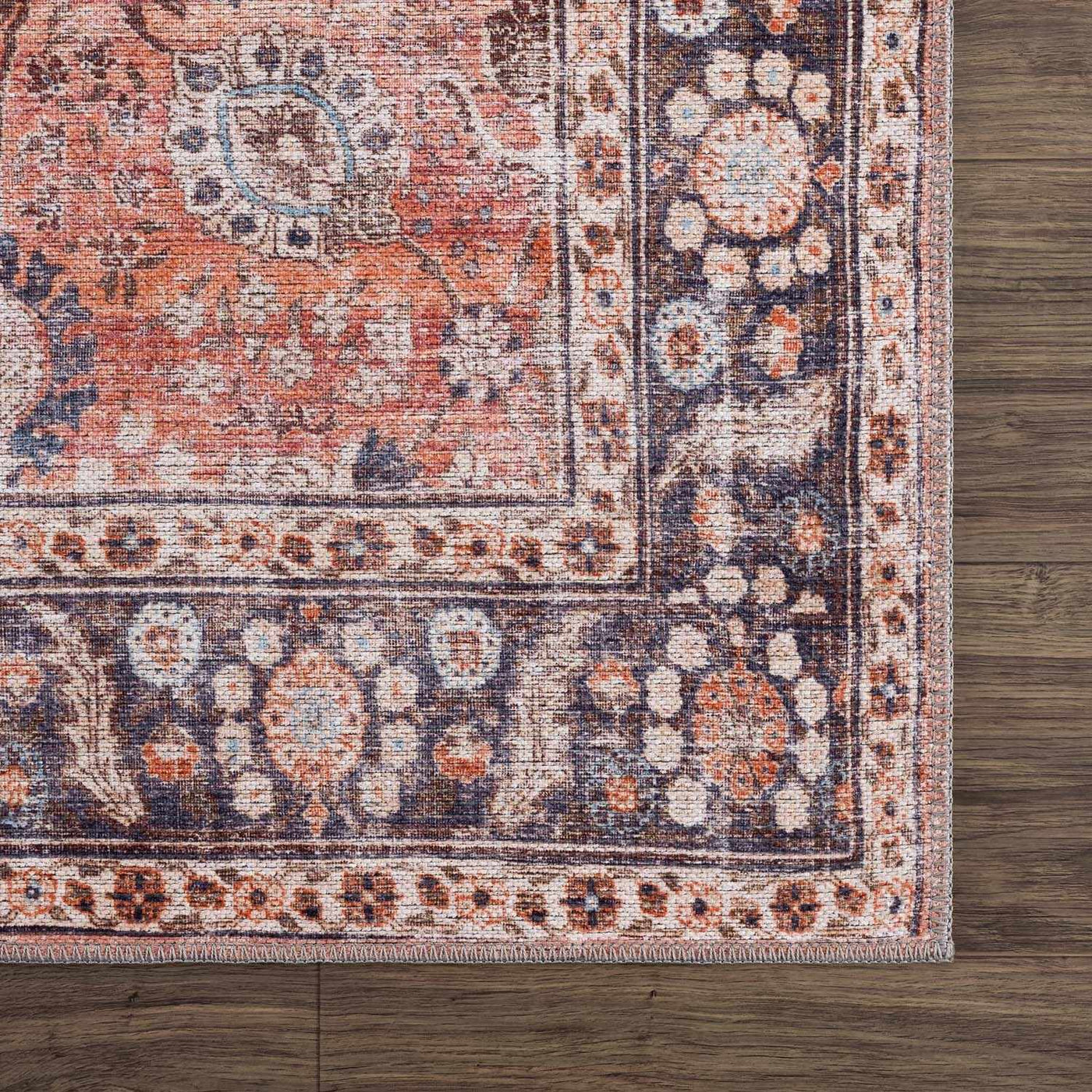 Ganyangan Red Washable Rug by Boutique Rugs