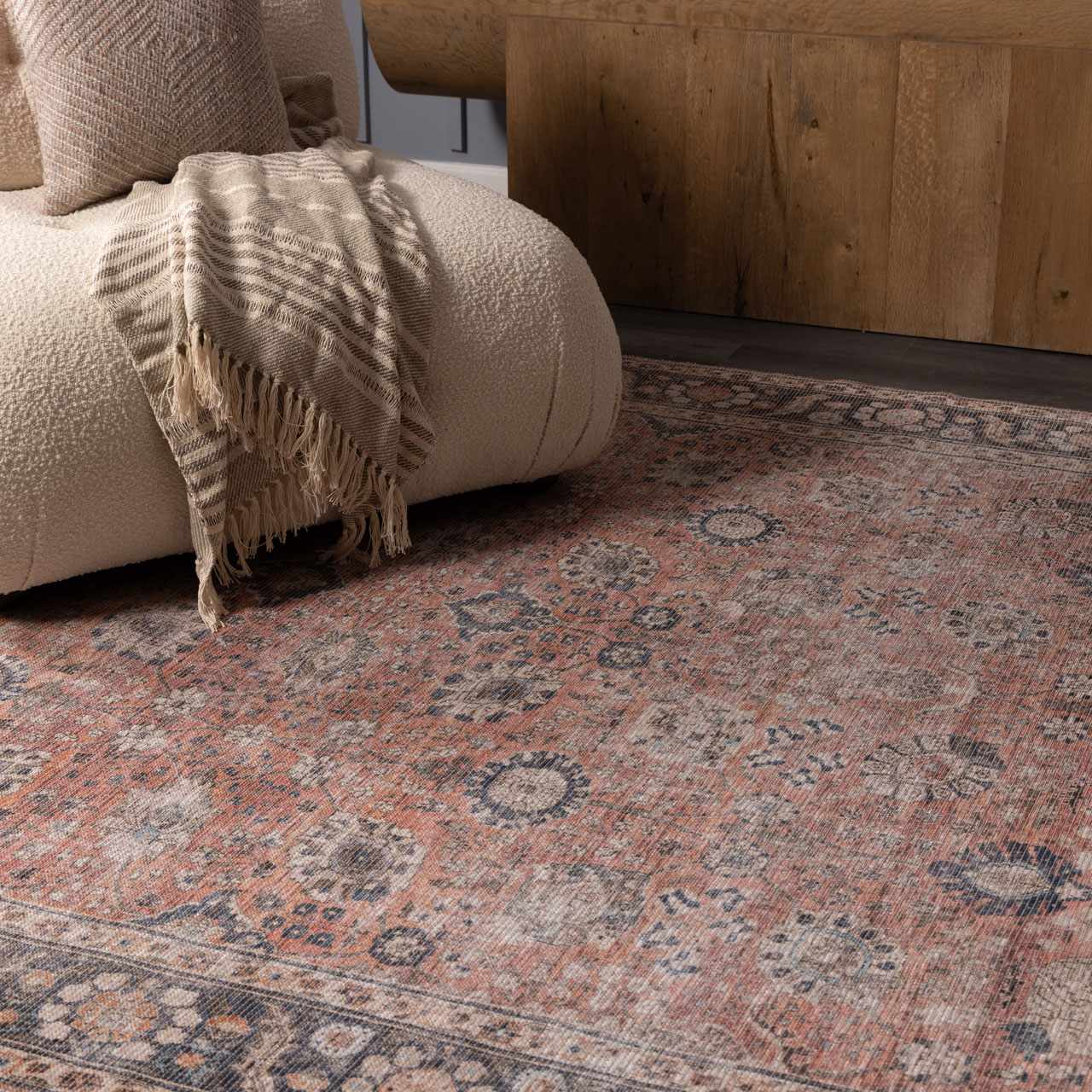 Ganyangan Red Washable Rug by Boutique Rugs