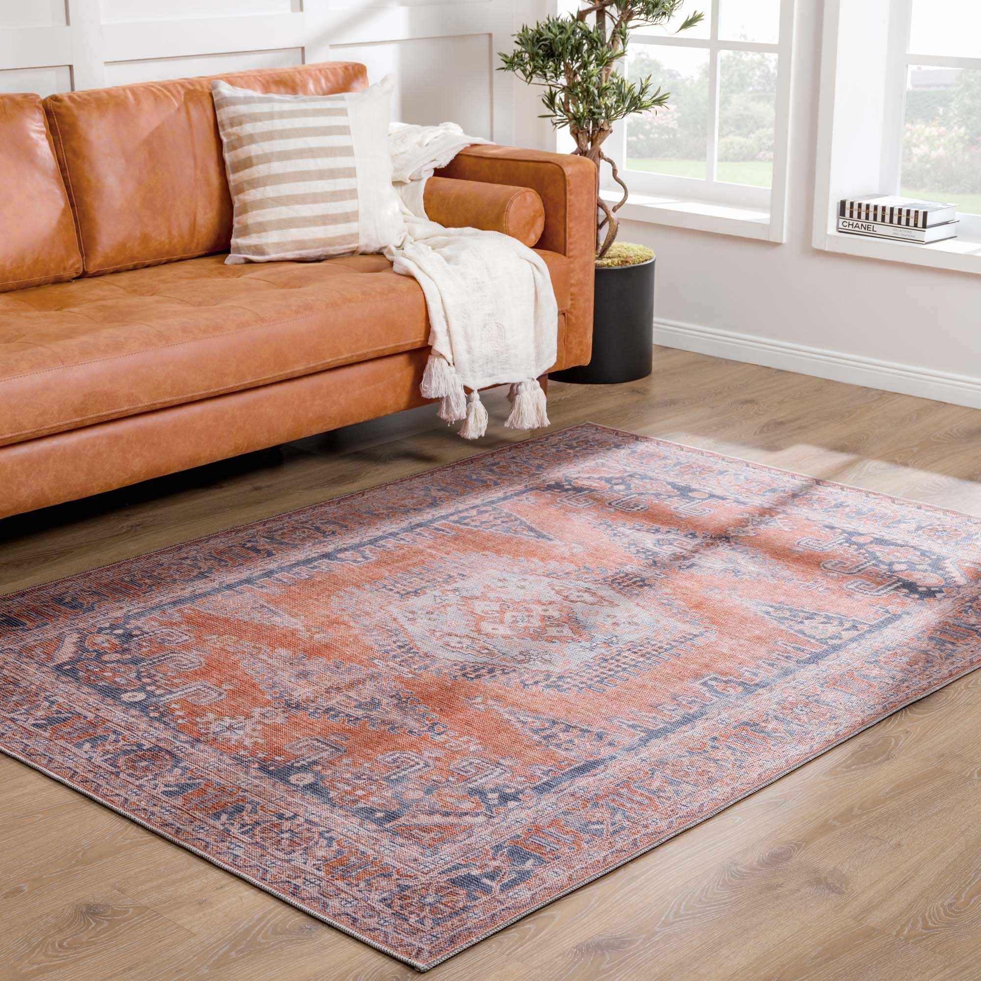 Taber Burnt Orange Persian Style Rug by Boutique Rugs