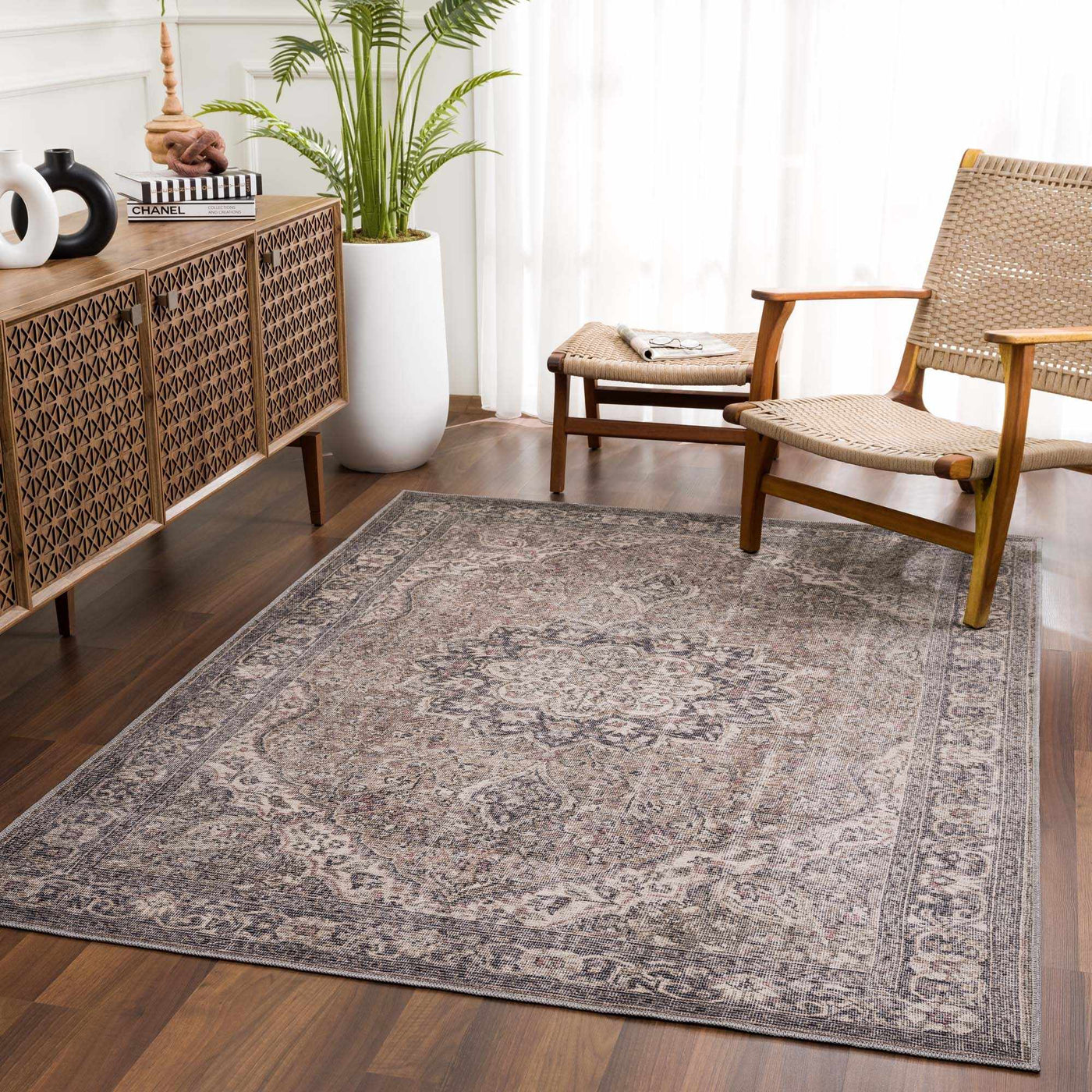 Greenpoint Dusty Blue Washable Rug by Boutique Rugs