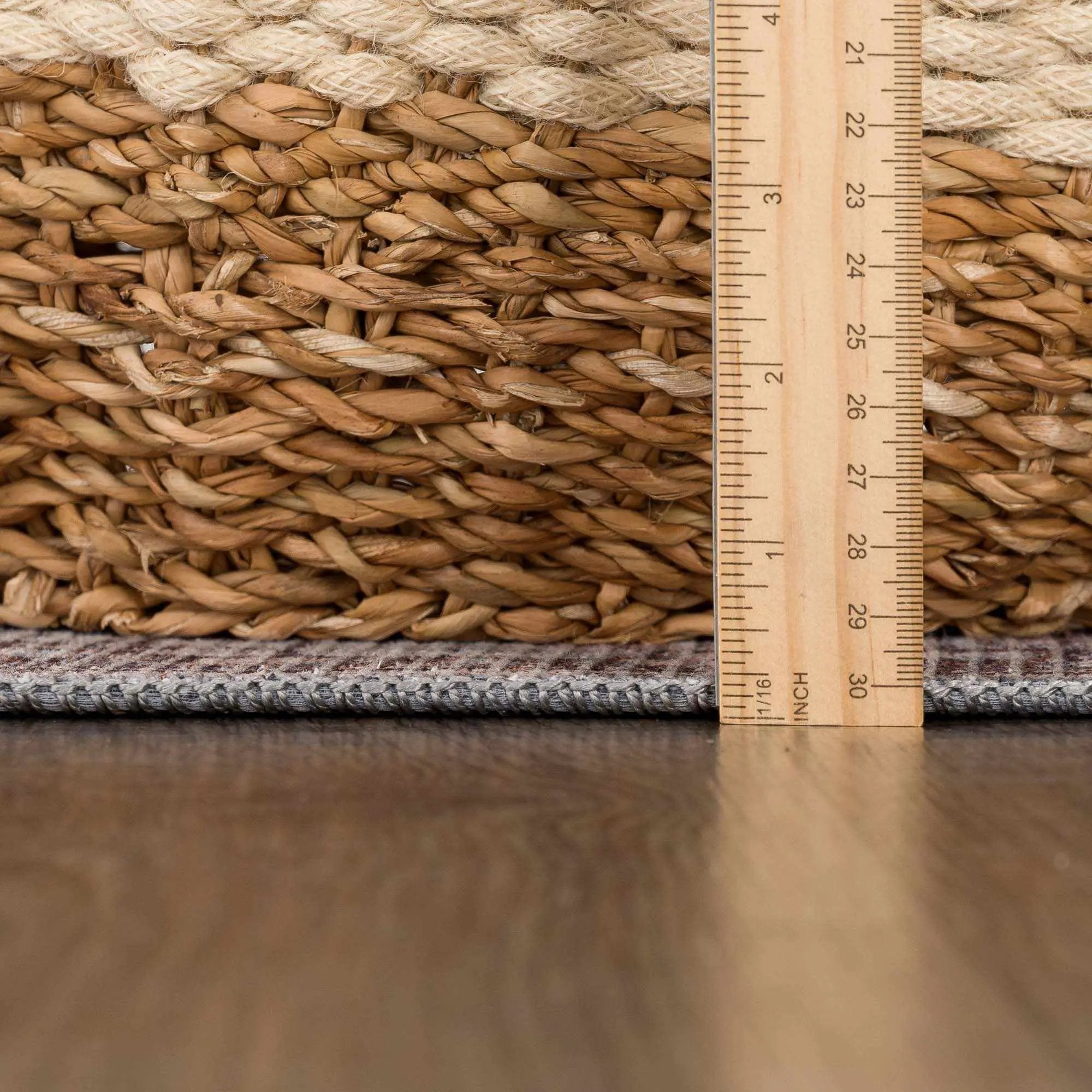 Brown Blue Dauis Vintage Washable Rug by Hauteloom