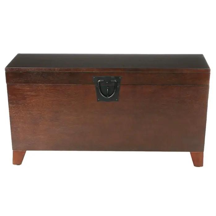 Contemporary Lift Top Coffee Table Storage Trunk in Espresso Finish by HomePacific
