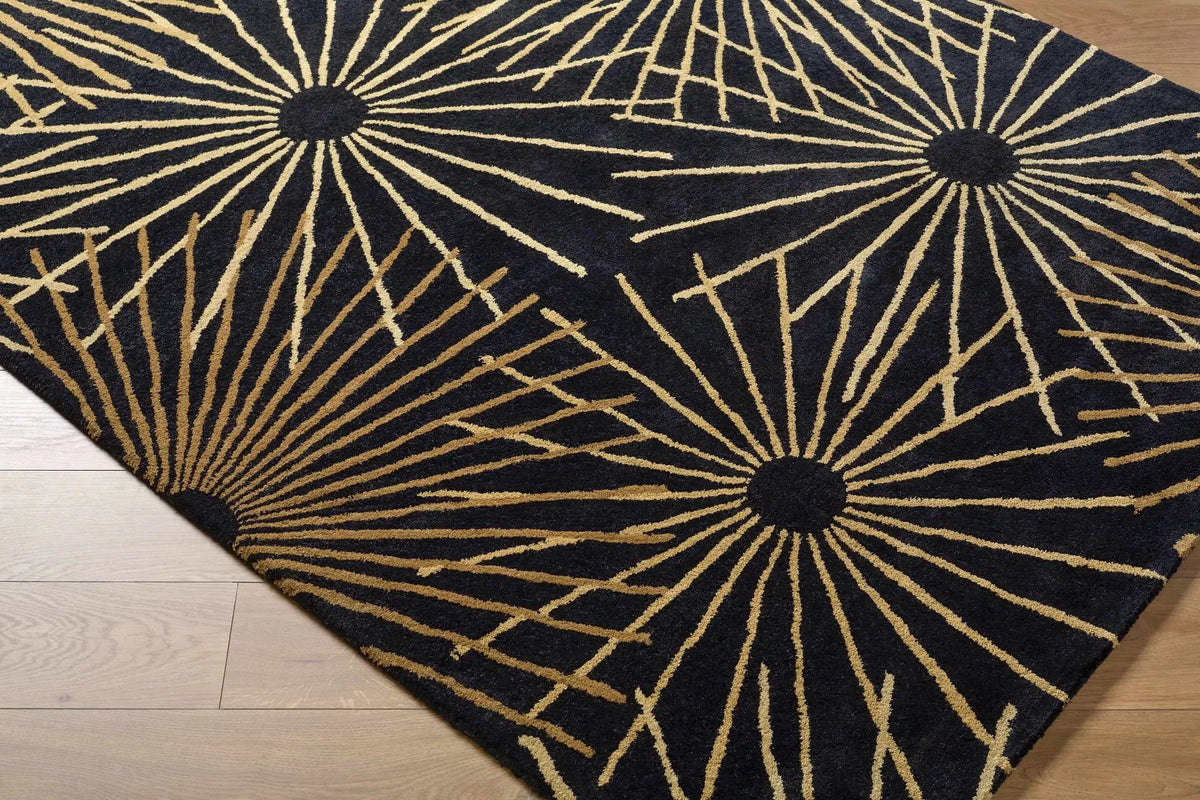 Clover Black Modern Wool Rug, photo 17 of 19