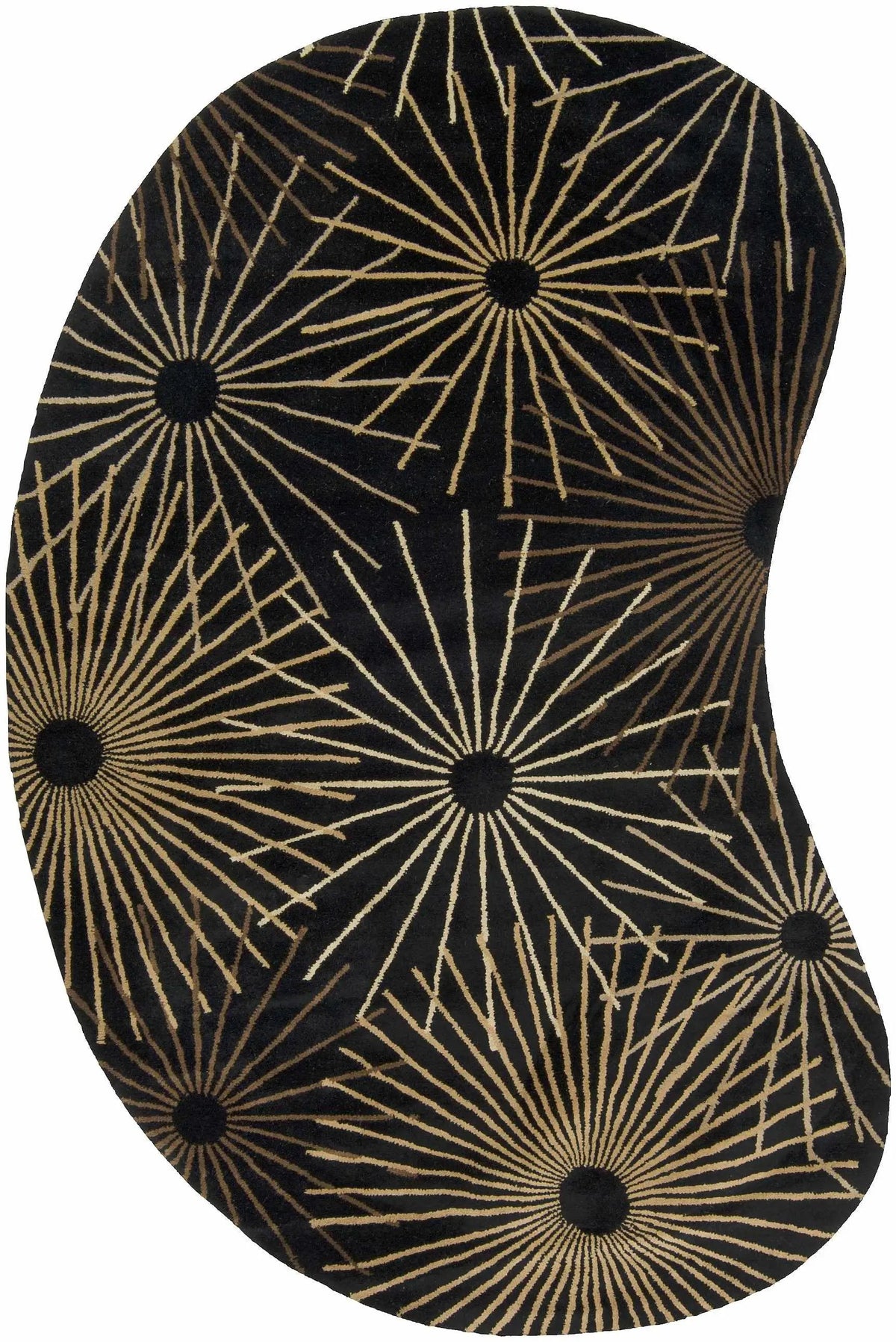 Clover Black Modern Wool Rug, photo 13 of 19