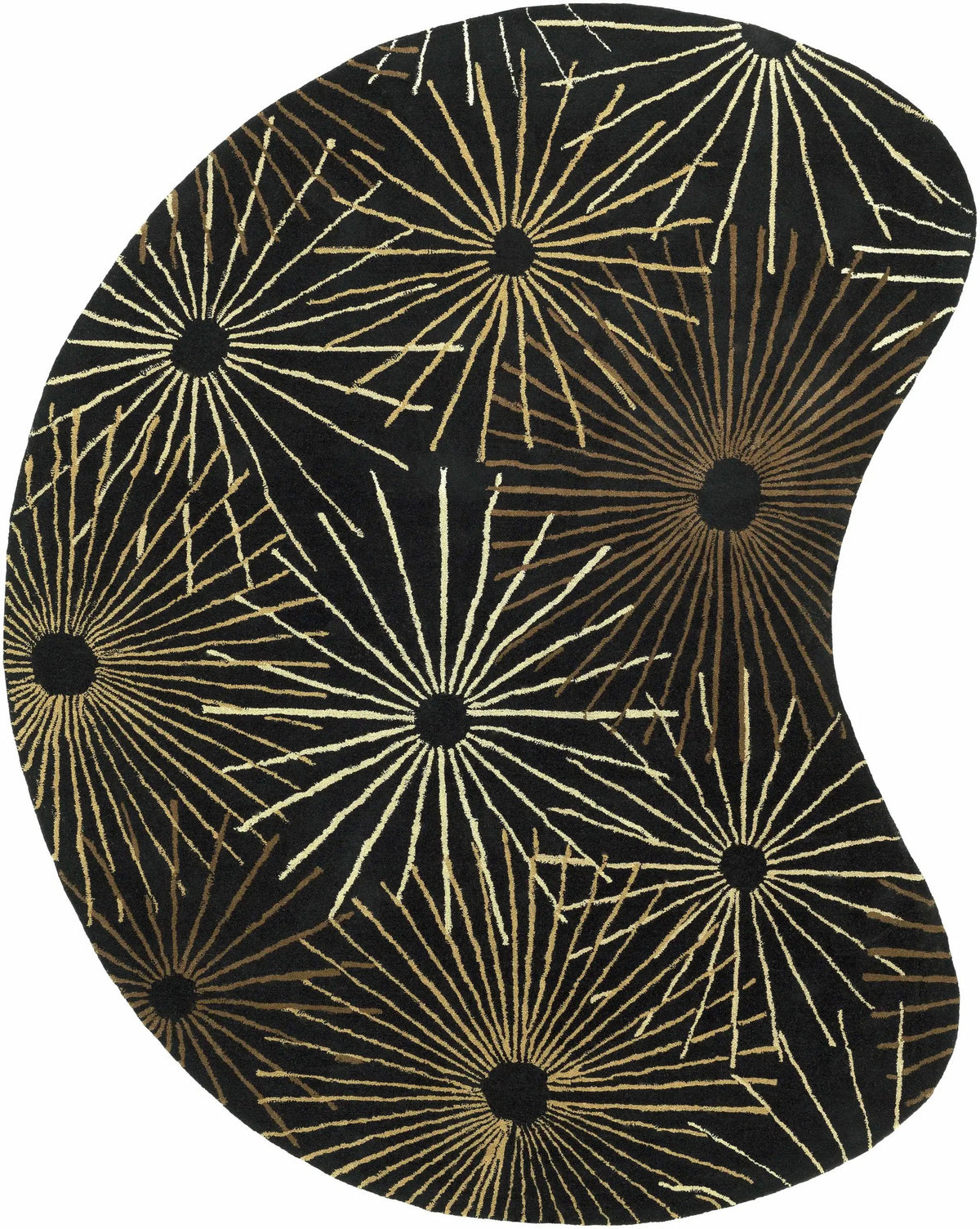 Clover Black Modern Wool Rug, photo 14 of 19
