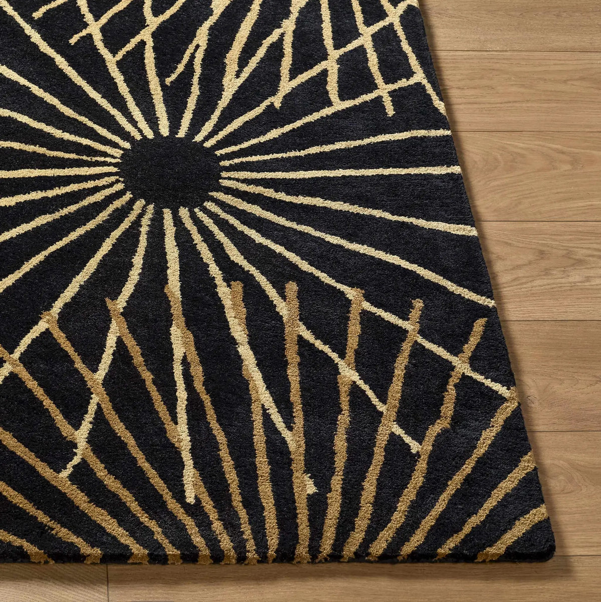 Clover Black Modern Wool Rug, photo 16 of 19