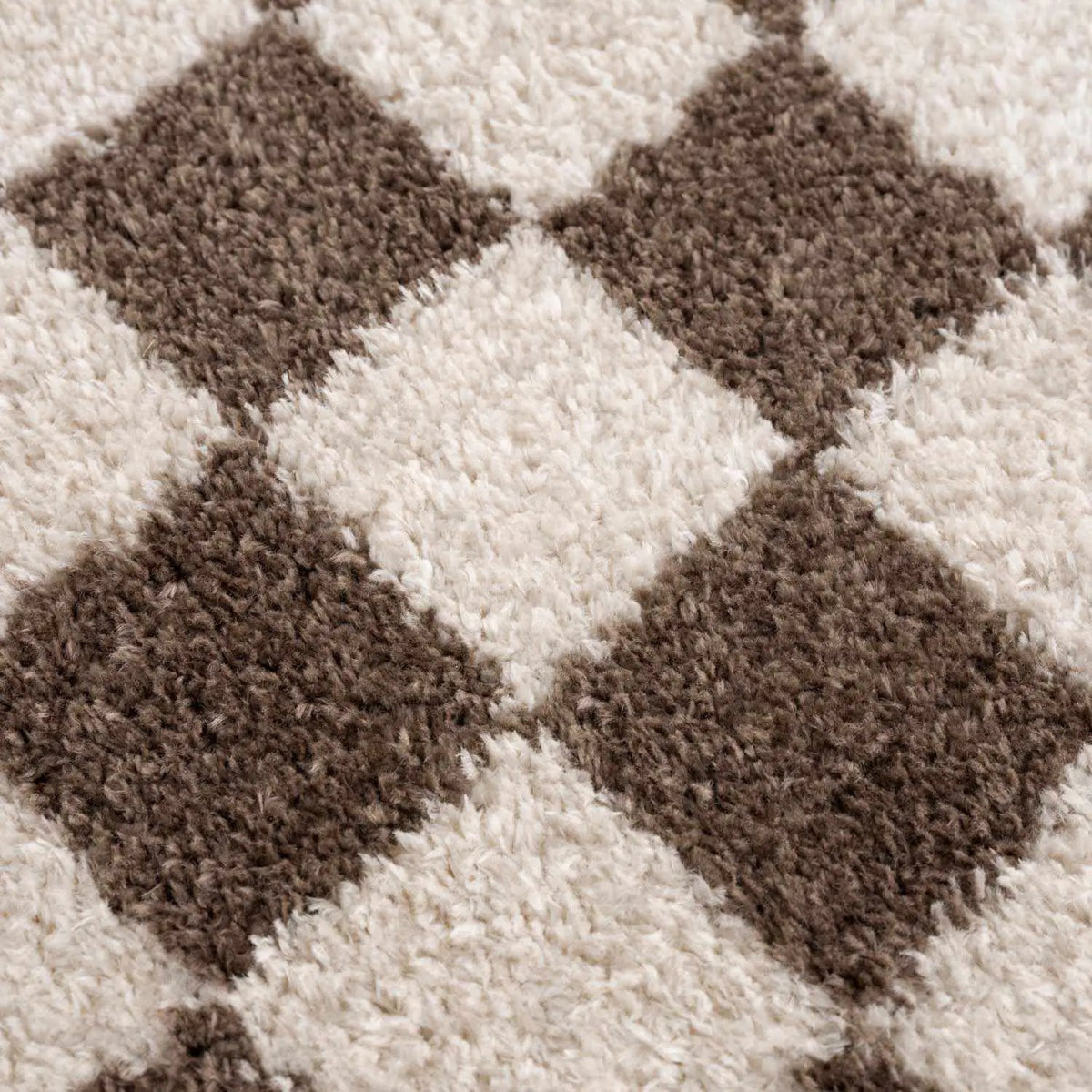 Canika Brown Washable Checkered Area Rug, photo 12 of 13