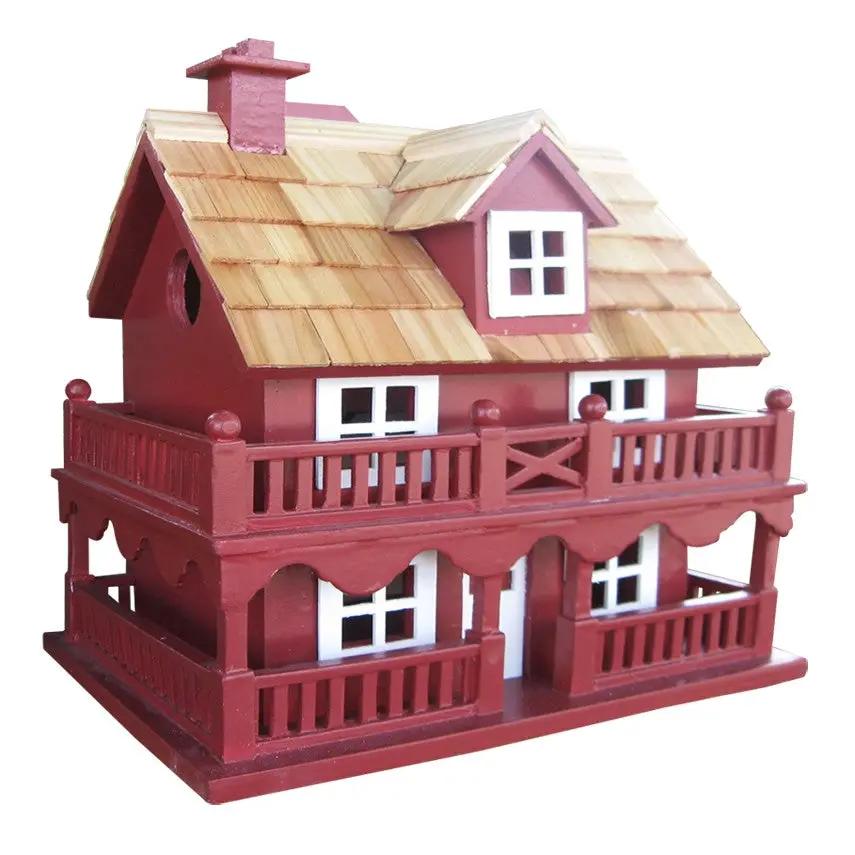 Red Wood Birdhouse - Made of Kiln Dried Hardwood by HomePacific