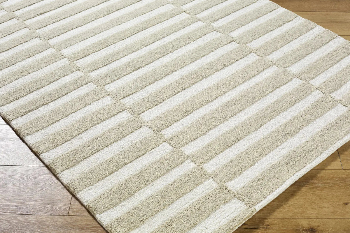 Idaho Broken-Striped Beige Area Rug, photo 8 of 8