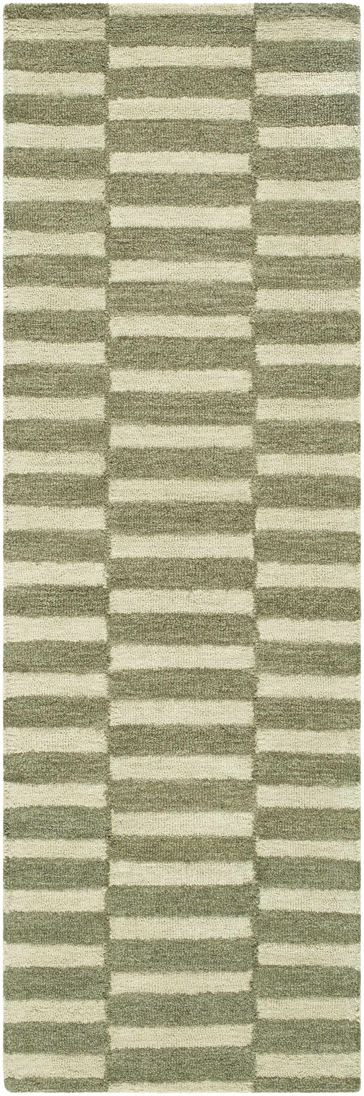 Idaho Broken-Striped Green Area Rug, photo 5 of 9
