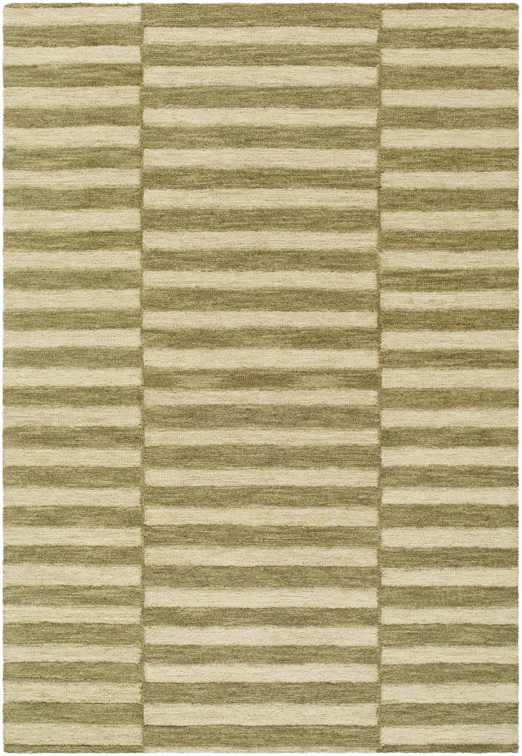 Idaho Broken-Striped Green Area Rug by Boutique Rugs