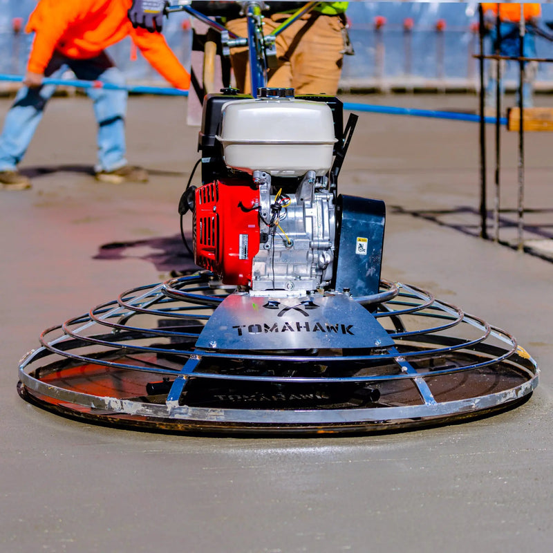 Heavy-Duty Float Pan for Concrete Power Trowels – Premium Steel for Concrete Finishing by Tomahawk Power