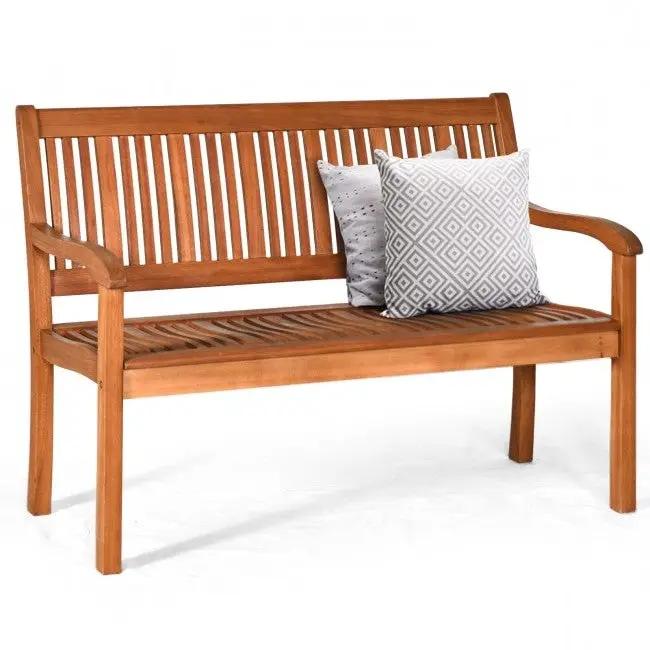 FarmHome Slatted 2 Seater Garden Eucalyptus Bench by HomePacific