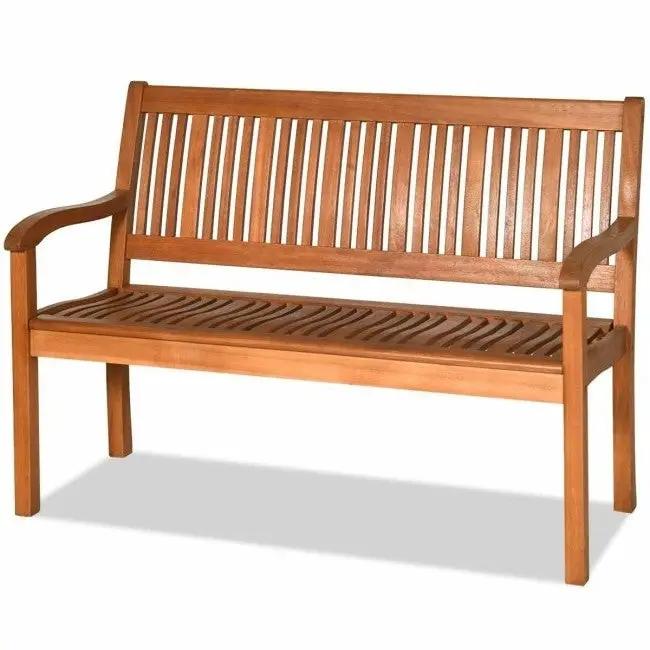 FarmHome Slatted 2 Seater Garden Eucalyptus Bench by HomePacific