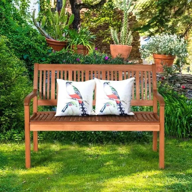FarmHome Slatted 2 Seater Garden Eucalyptus Bench by HomePacific