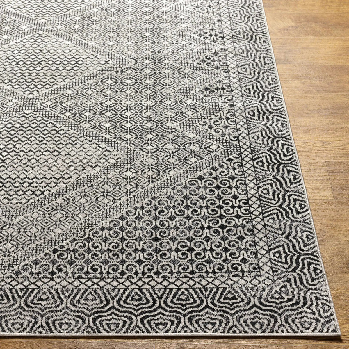 Coledale Black & White Washable Rug - Clearance, photo 6 of 21