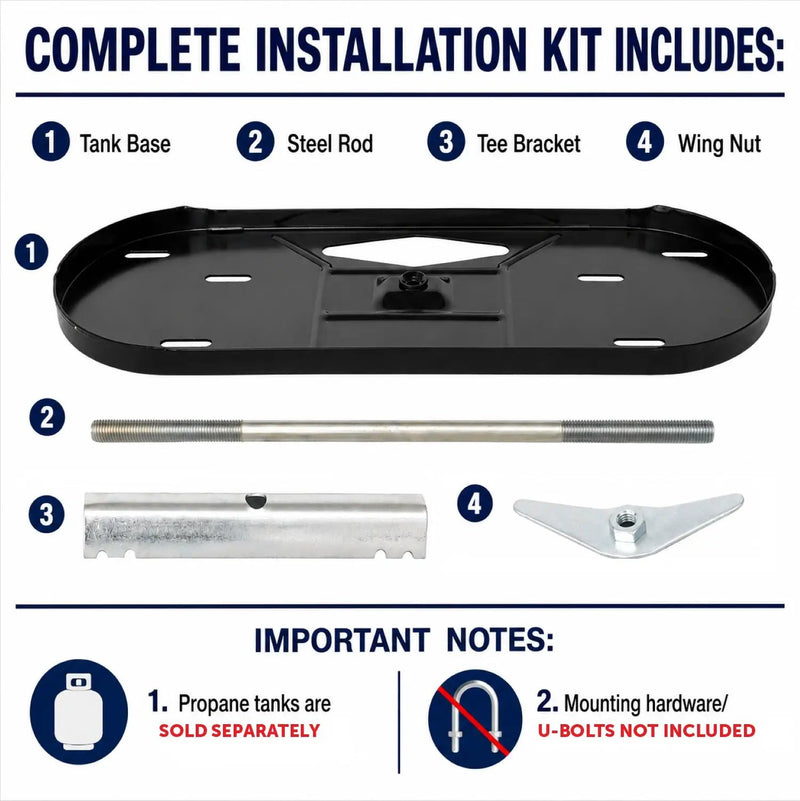 Flame King 30lb Rack for Dual Propane Tank RVs & Trailers by Flame King Products