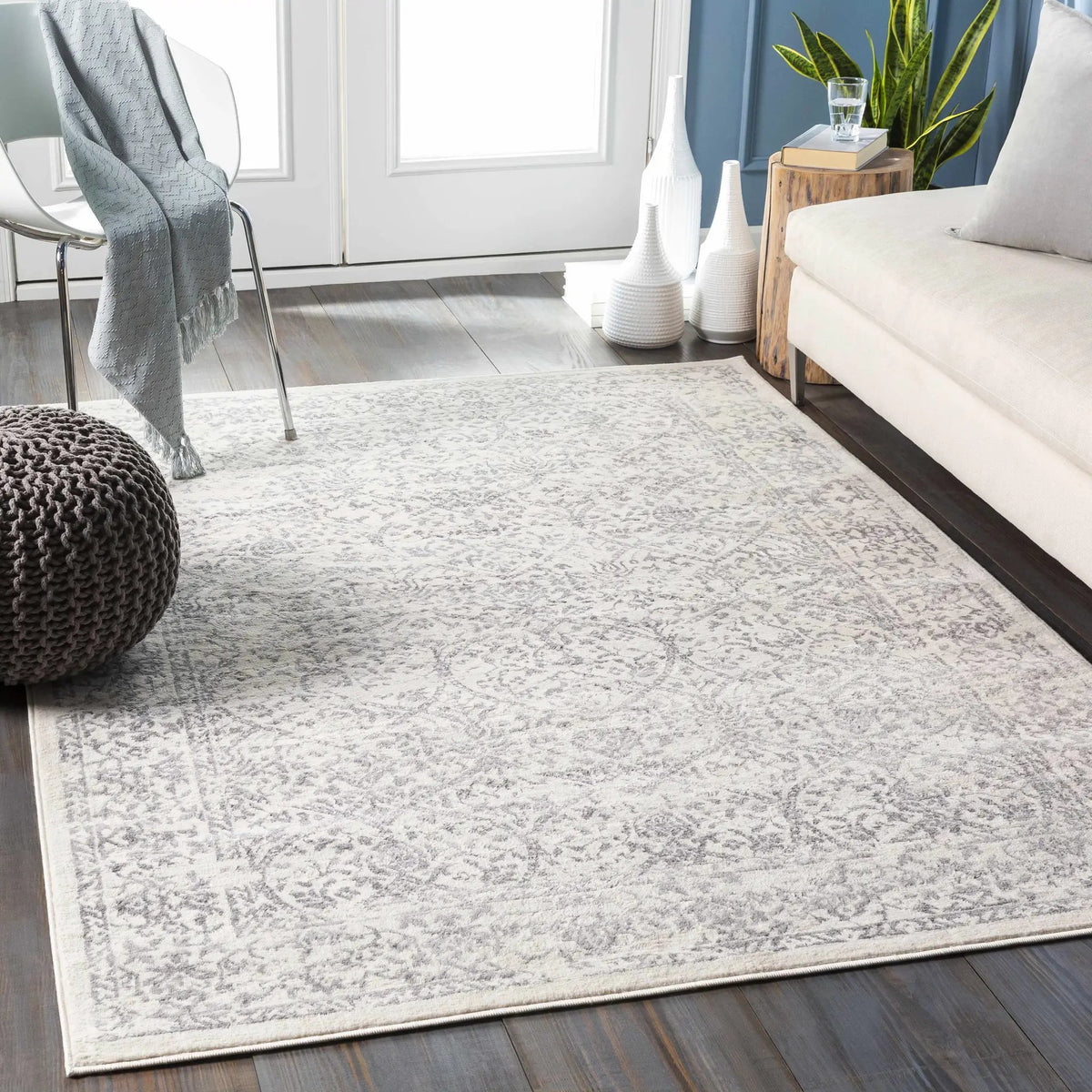 Comstock Area Rug, installed in a room