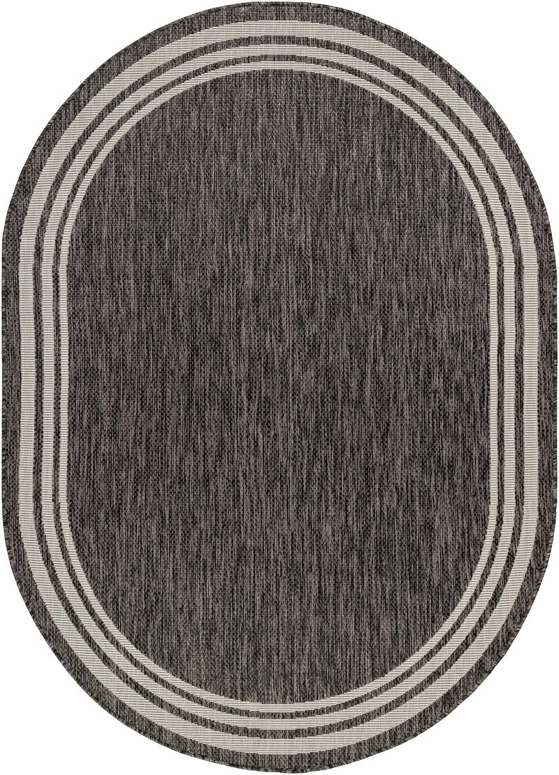 Coonamble Bordered Anthracite Outdoor Rug by Boutique Rugs