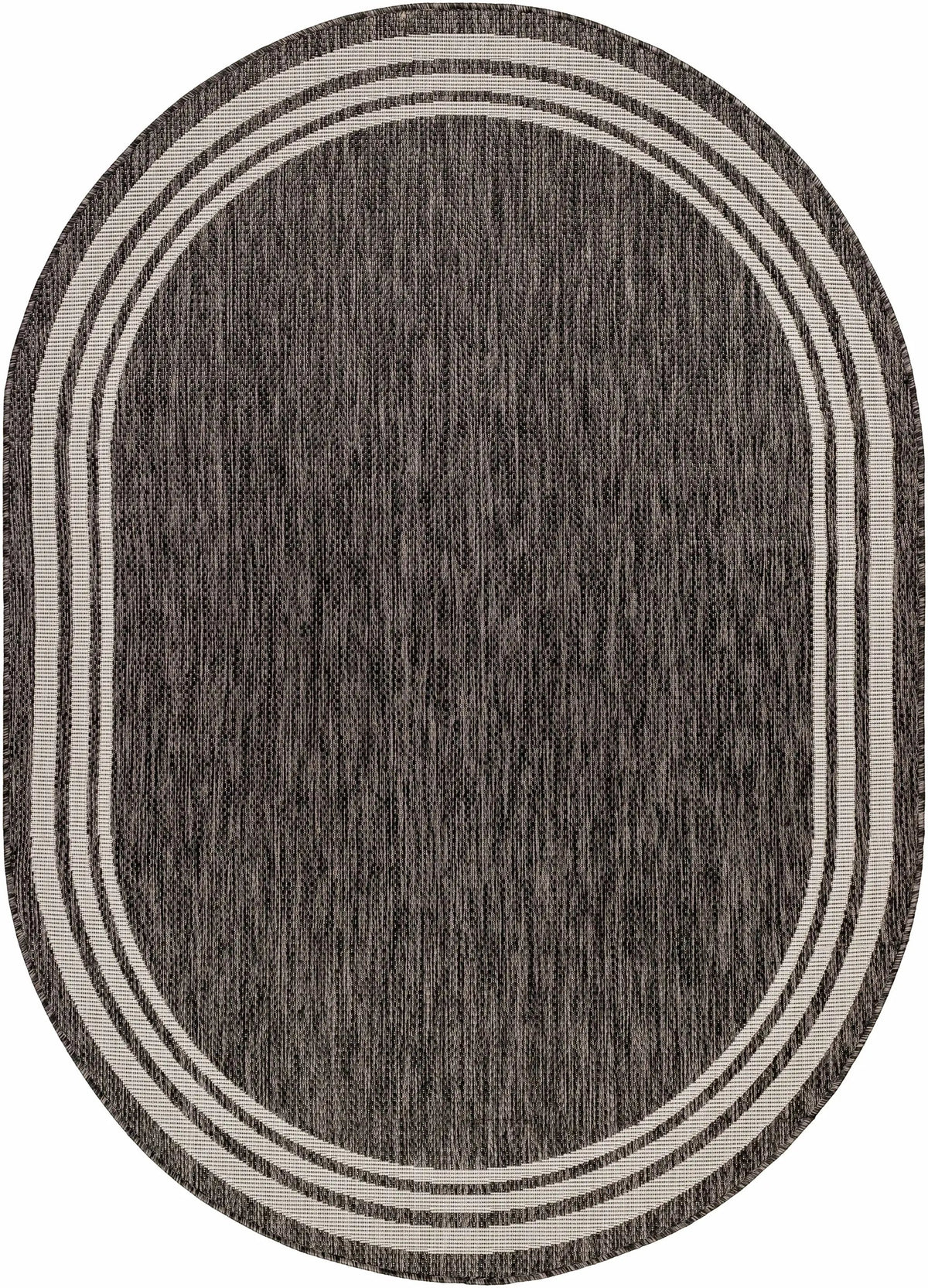 Coonamble Bordered Anthracite Outdoor Rug, photo 10 of 25