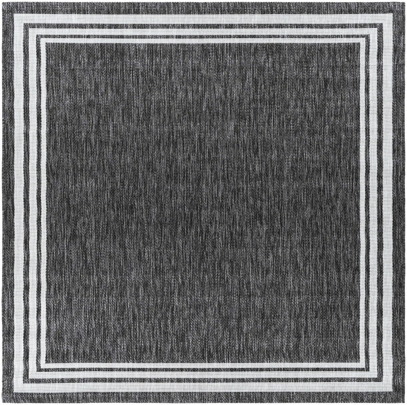 Coonamble Bordered Anthracite Outdoor Rug by Boutique Rugs