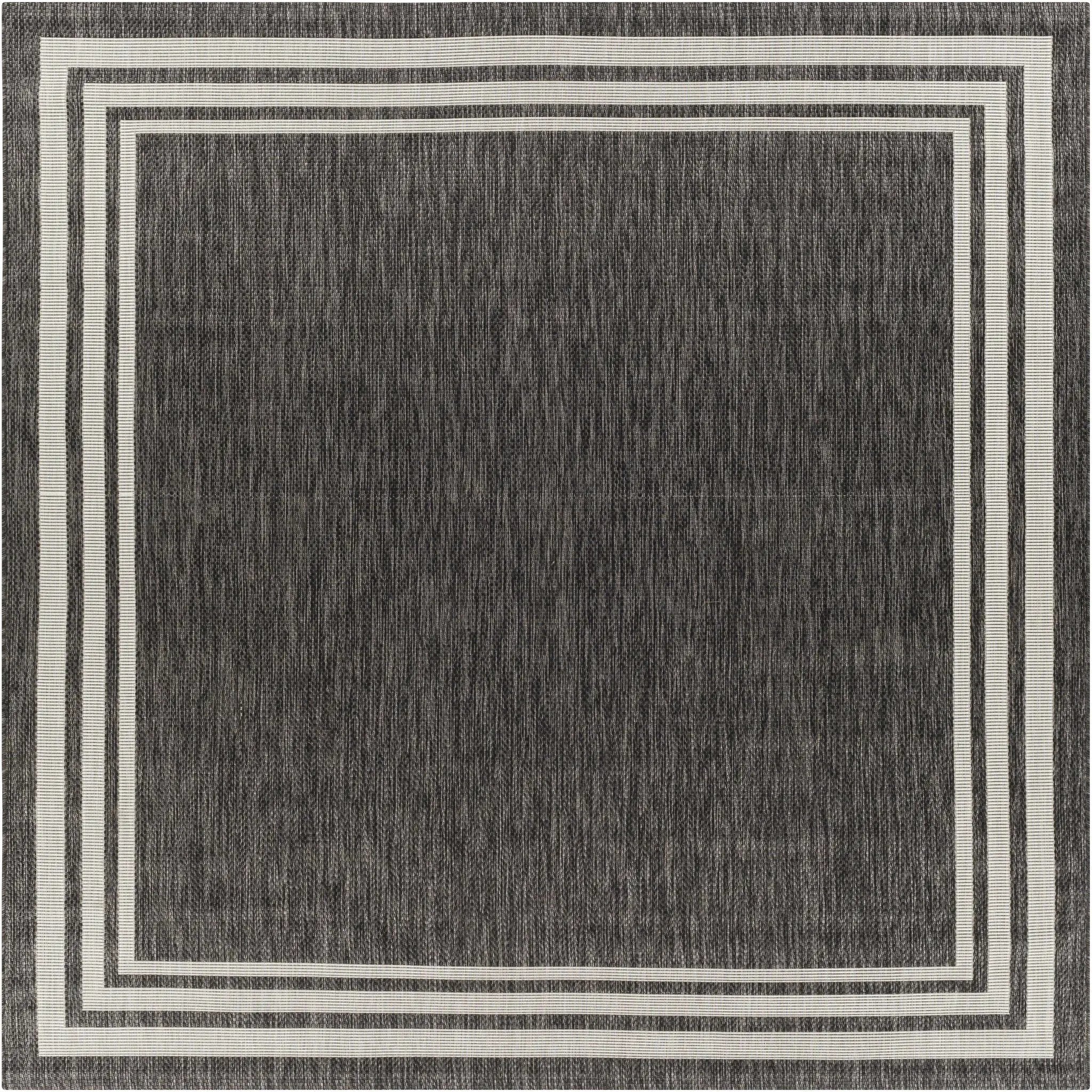 Coonamble Bordered Anthracite Outdoor Rug by Boutique Rugs