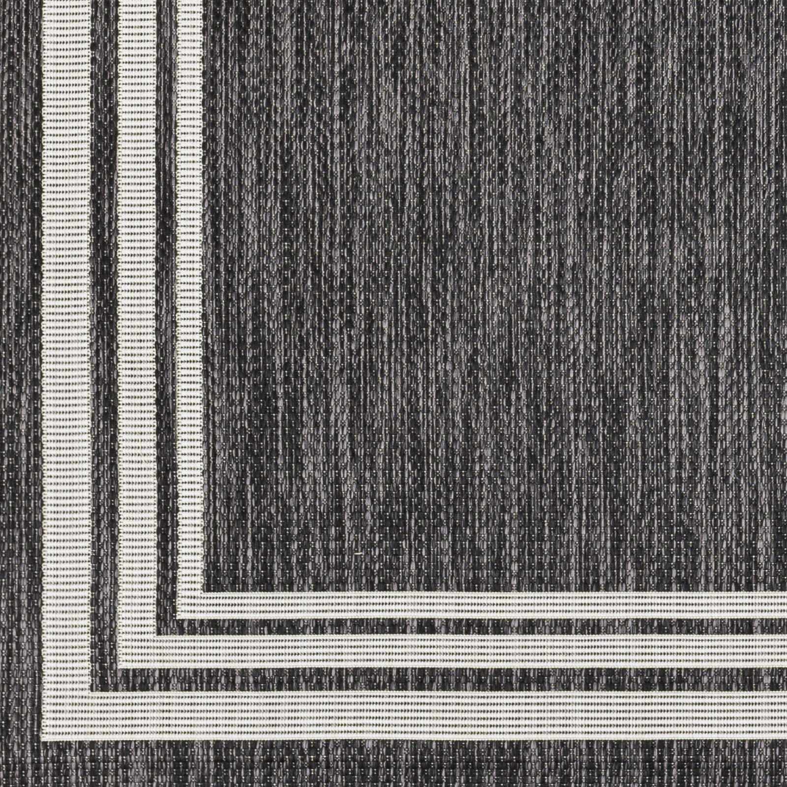 Coonamble Bordered Anthracite Outdoor Rug by Boutique Rugs