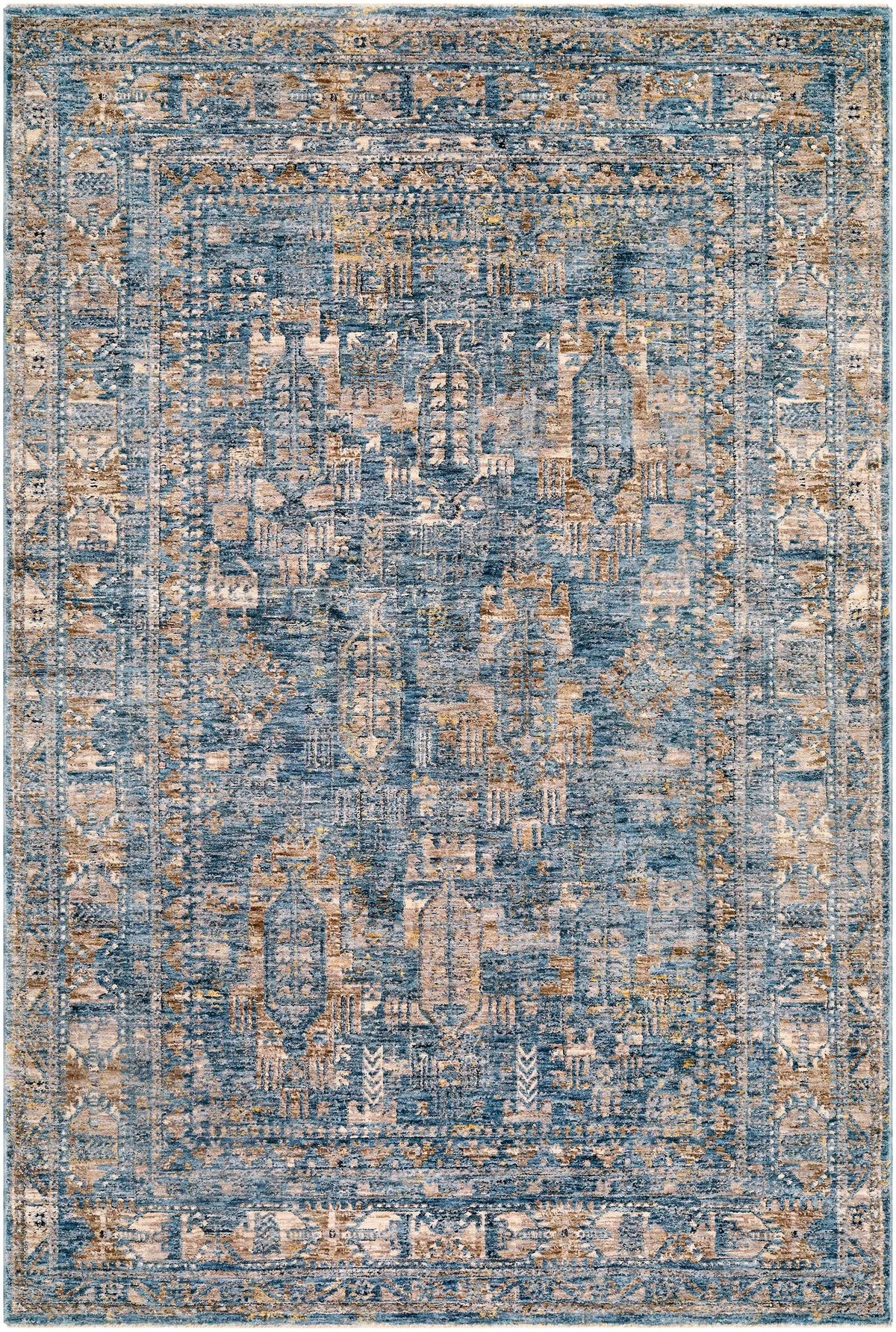 Mirabel Denim Blue Traditional Rug, photo 9 of 24