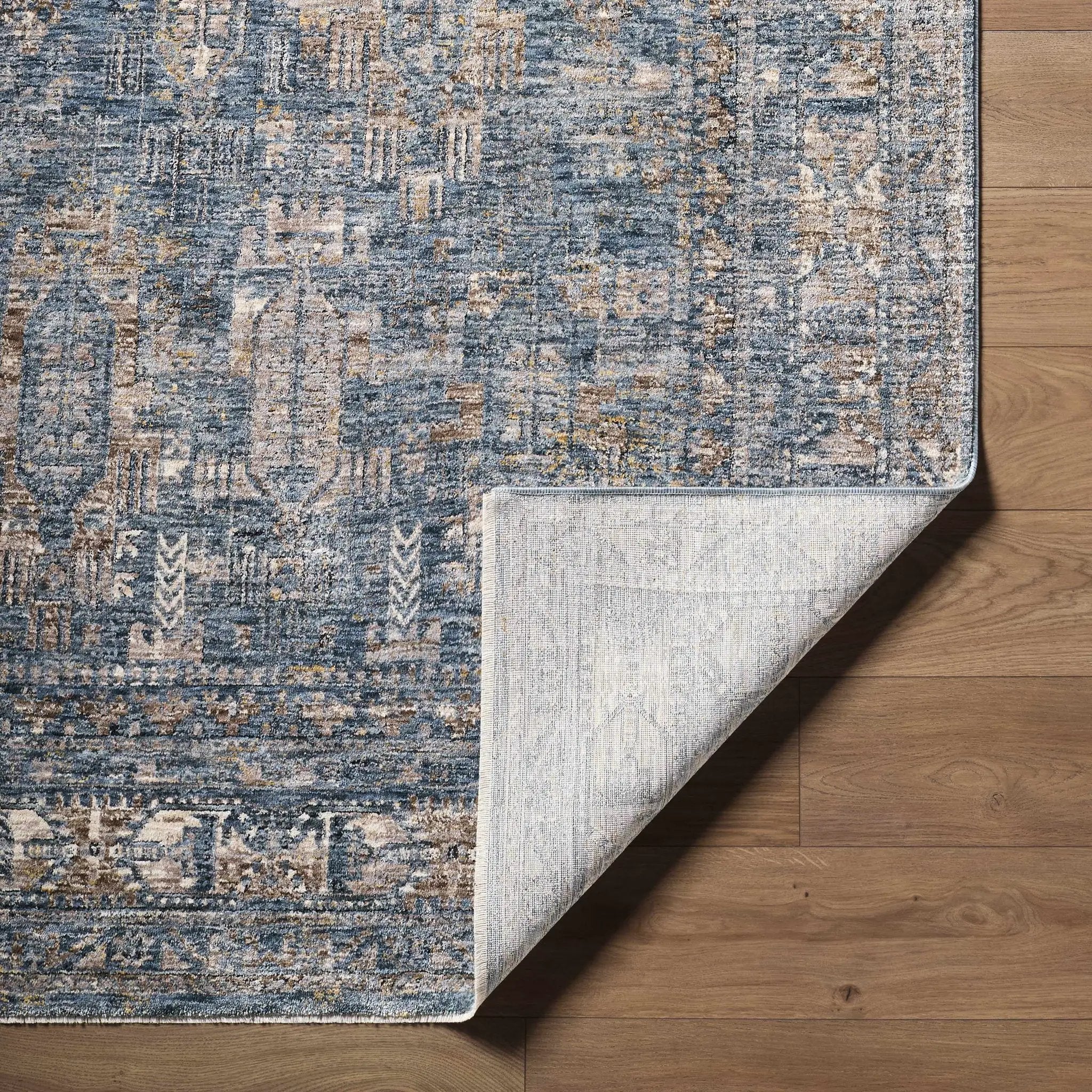 Mirabel Denim Blue Traditional Rug by Boutique Rugs
