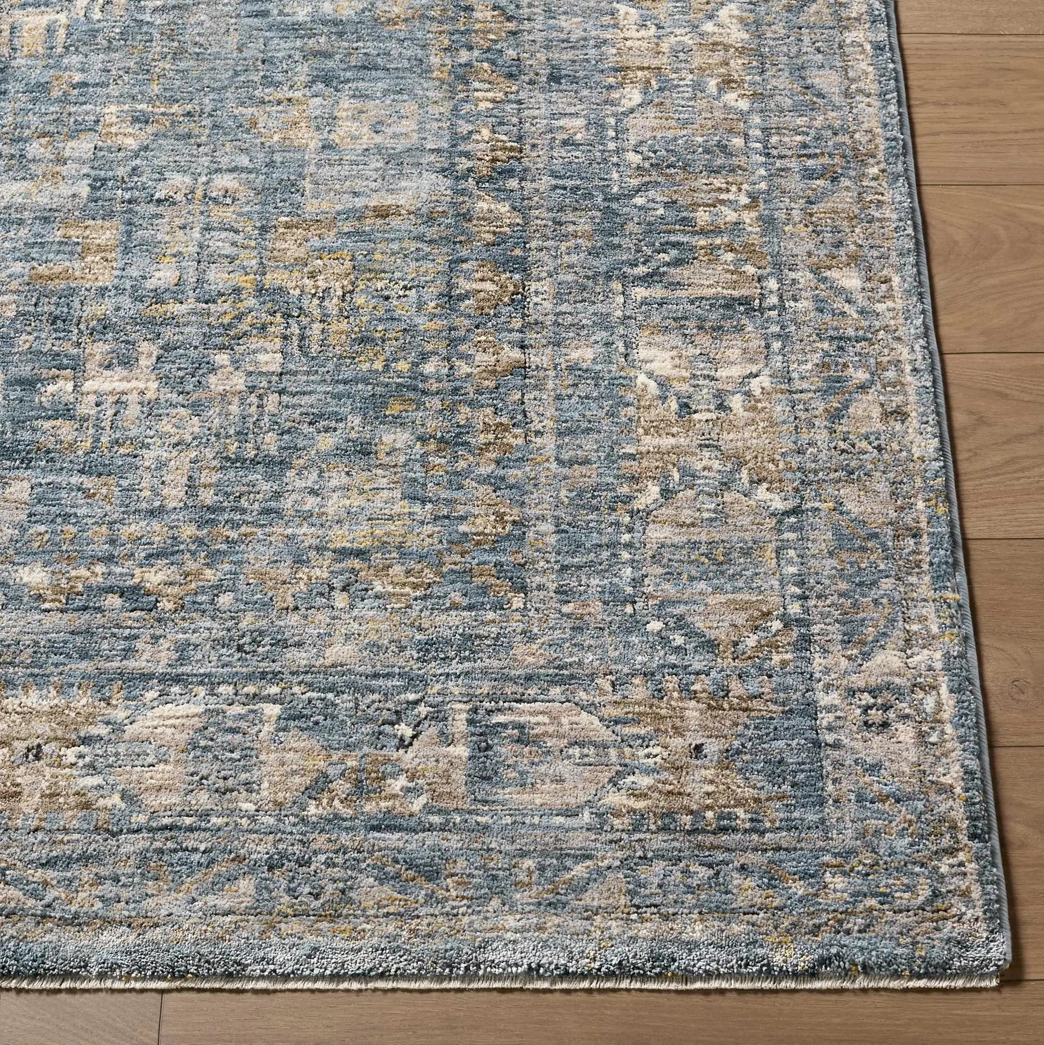 Mirabel Denim Blue Traditional Rug by Boutique Rugs