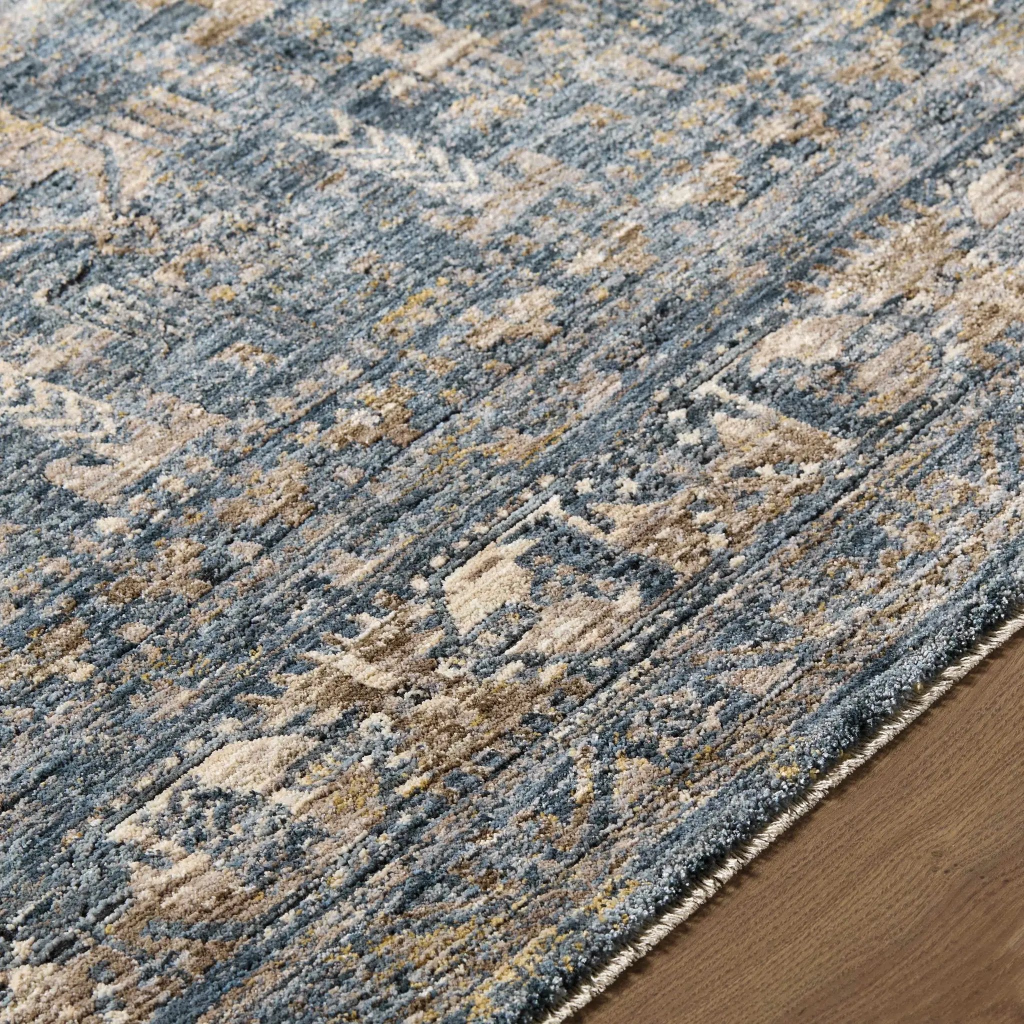 Mirabel Denim Blue Traditional Rug by Boutique Rugs